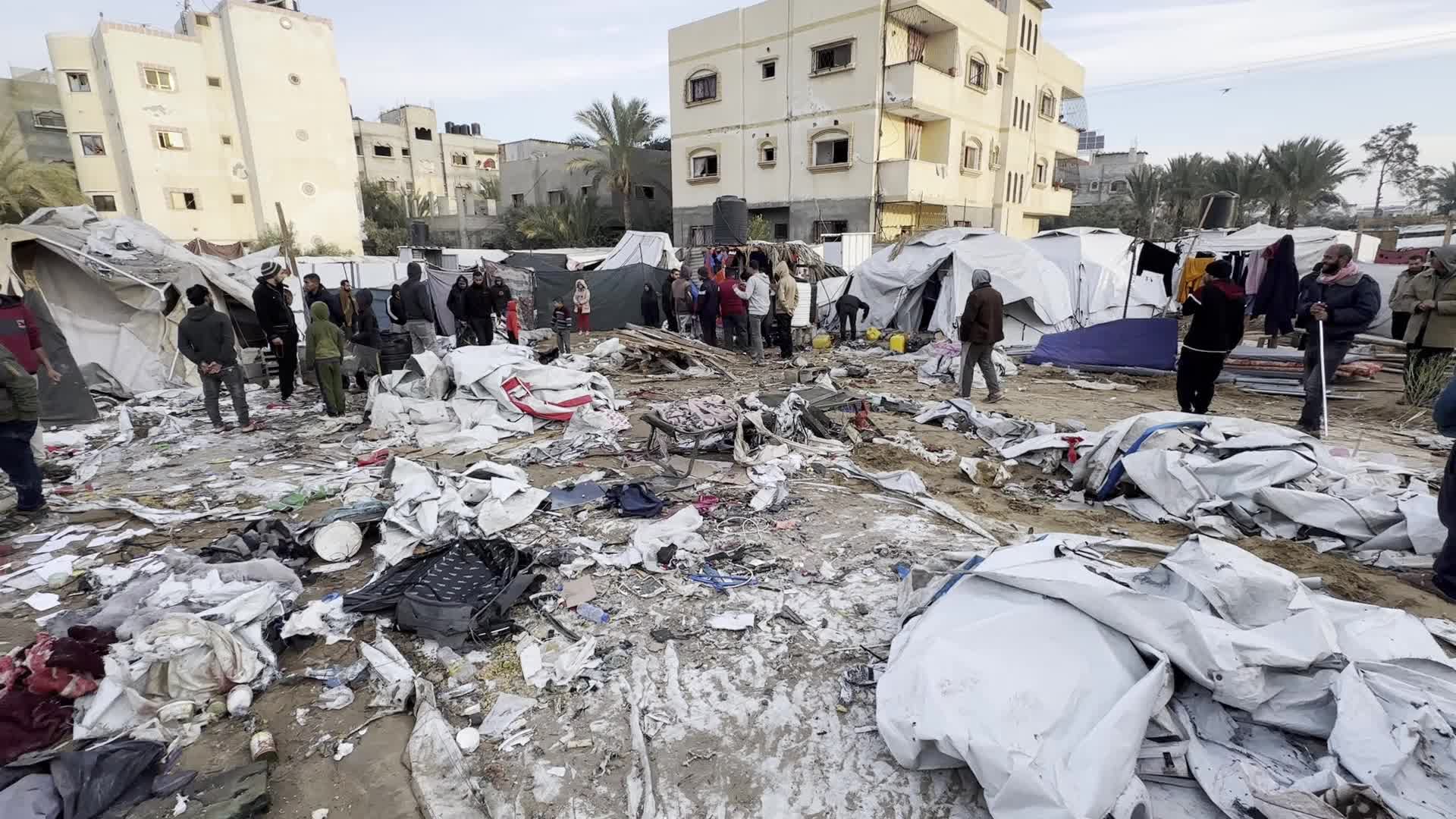 Aftermath of Israeli Airstrike in Gaza, Palestine