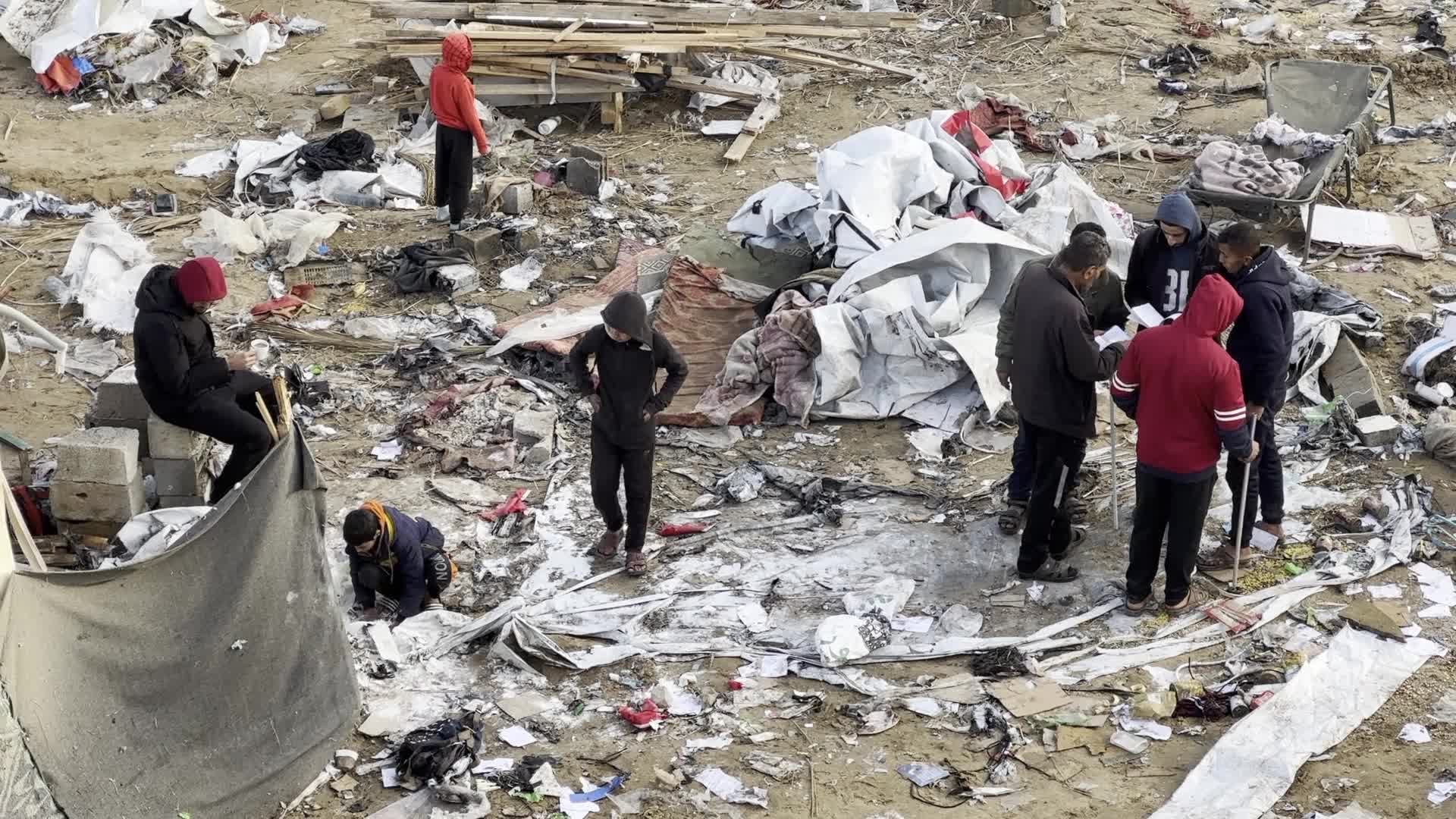 Aftermath of Israeli Airstrike in Gaza, Palestine