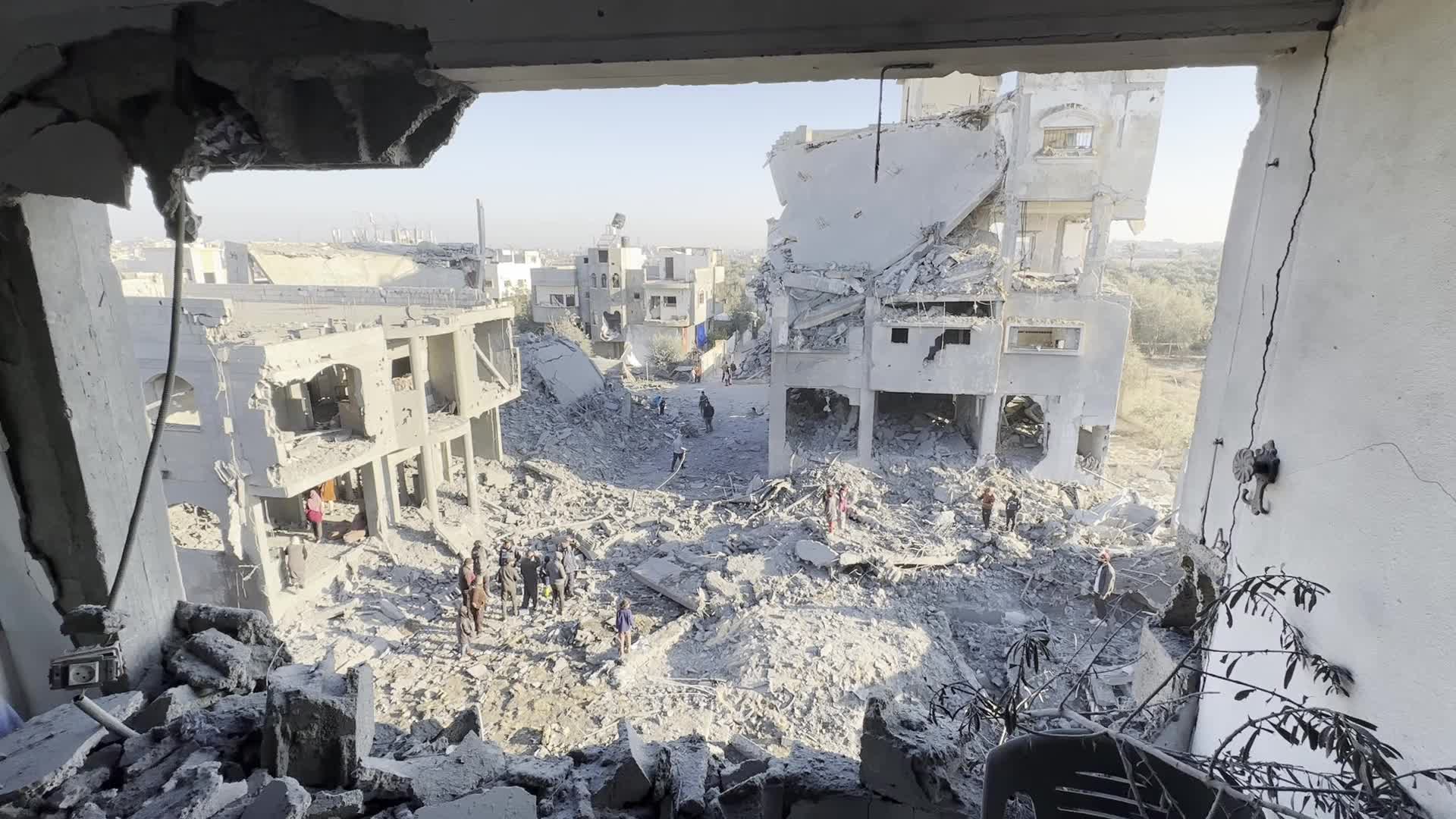 Israeli Airstrike At Al Maghazi refugee camp In Gaza