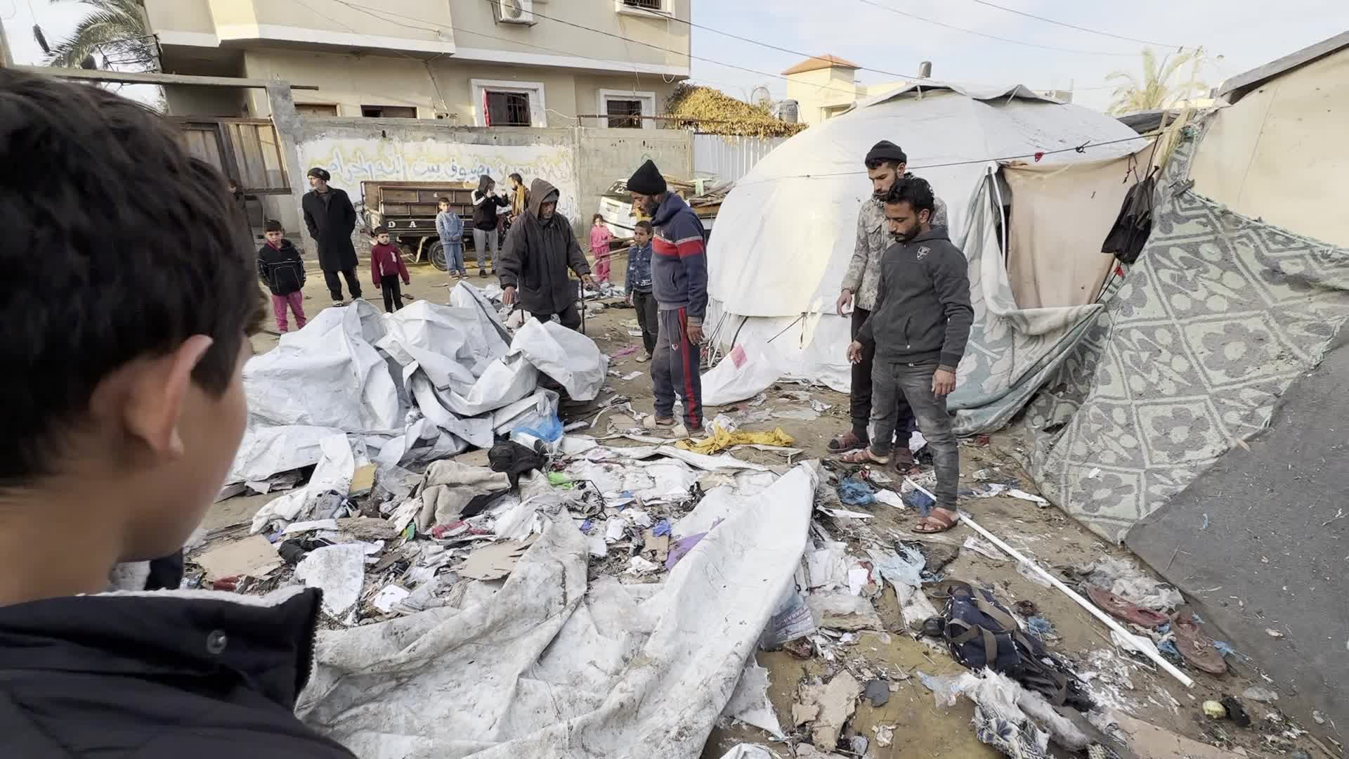 Aftermath of Israeli Airstrike in Gaza, Palestine