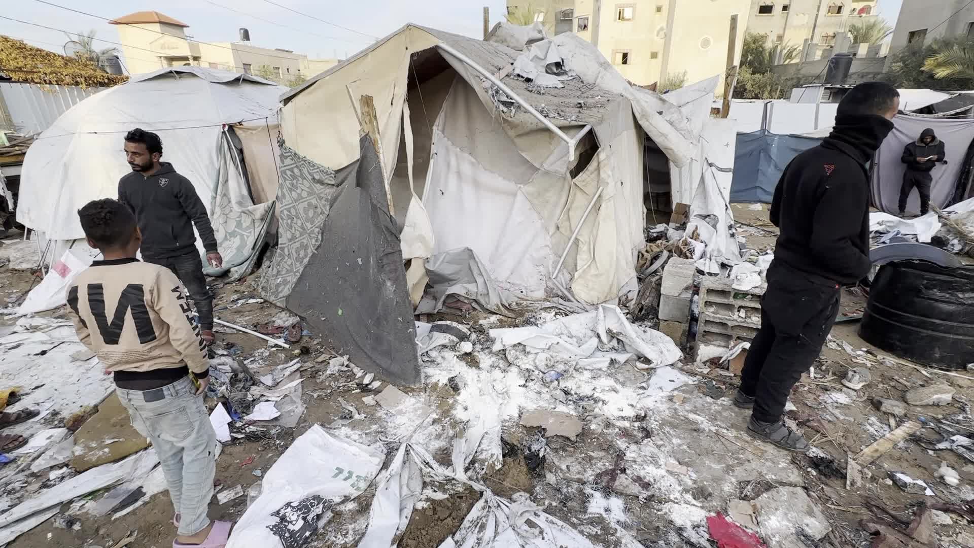 Aftermath of Israeli Airstrike in Gaza, Palestine