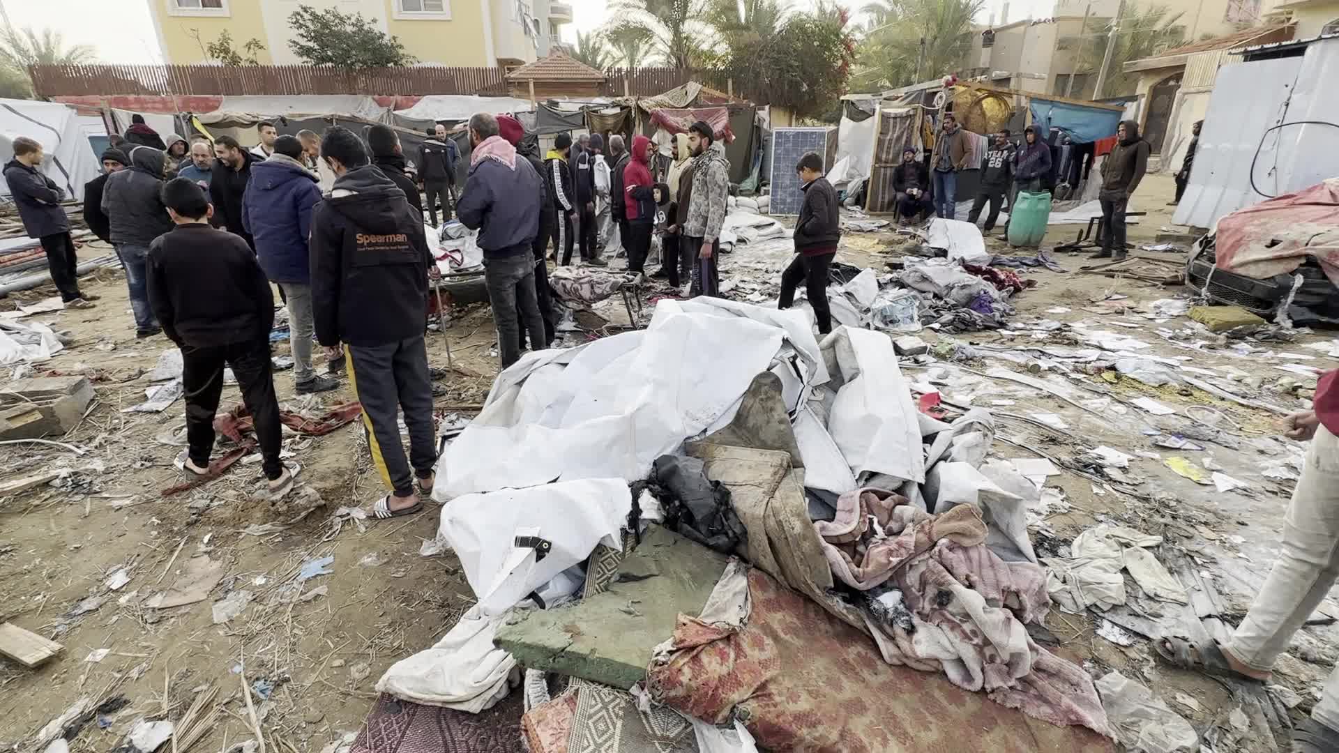 Aftermath of Israeli Airstrike in Gaza, Palestine