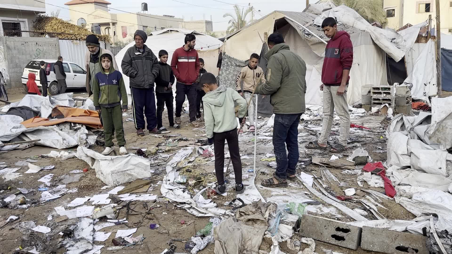Aftermath of Israeli Airstrike in Gaza, Palestine