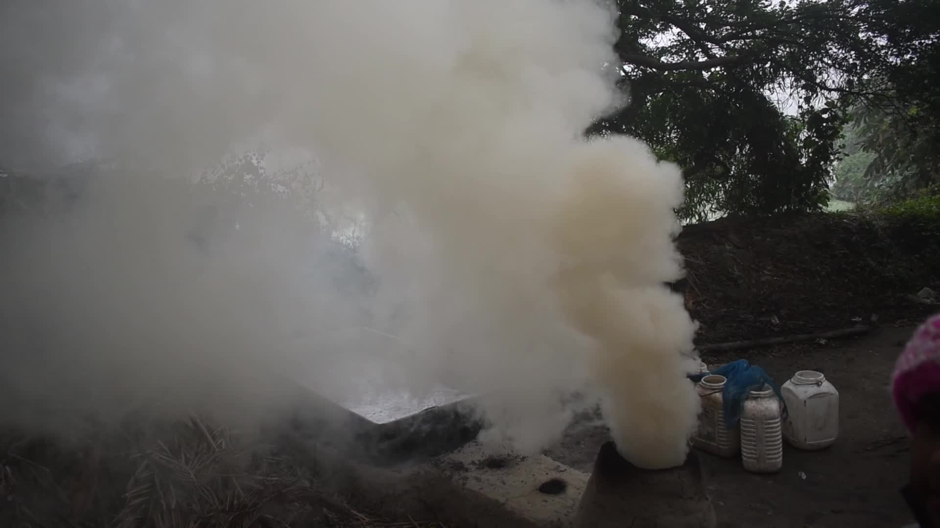 Jaggery making on the outskirts of Kolkata, India