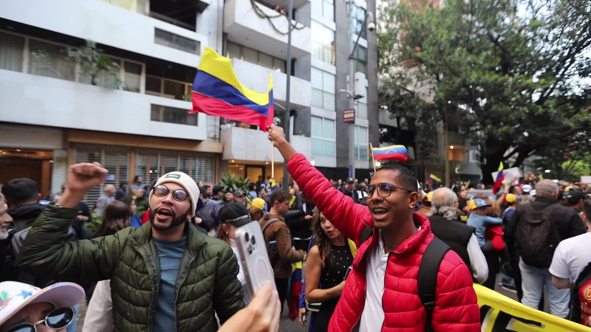 Maria Corina Machado support demonstration in Mexico City