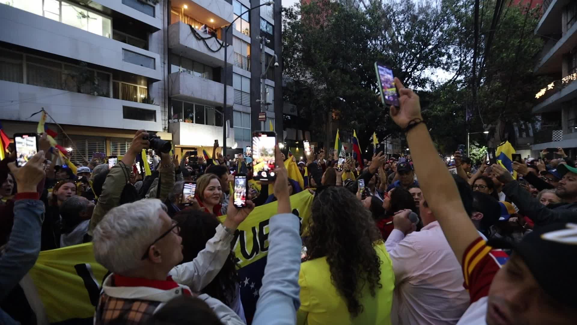 Maria Corina Machado support demonstration in Mexico City