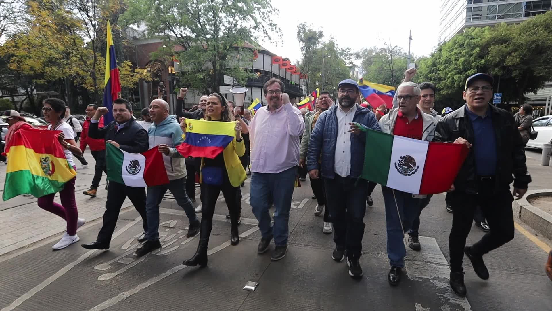 Maria Corina Machado support demonstration in Mexico City