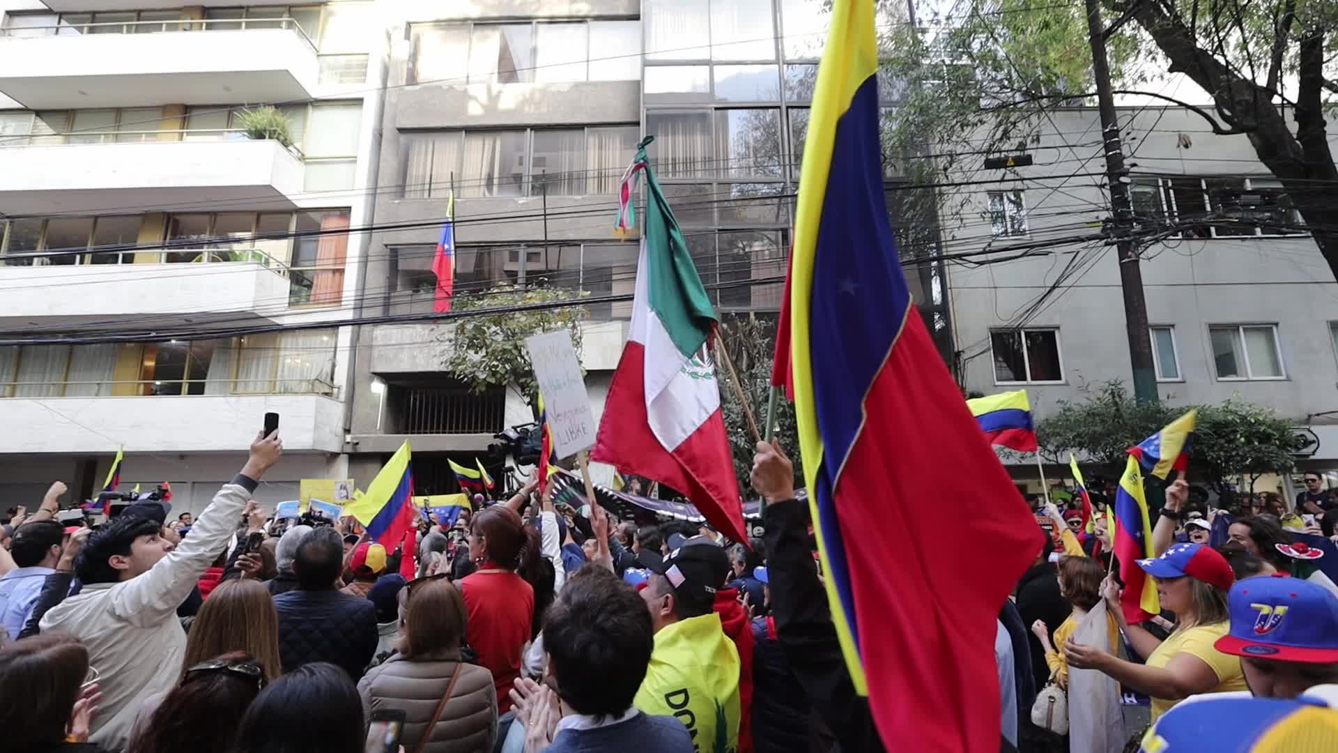 Maria Corina Machado support demonstration in Mexico City