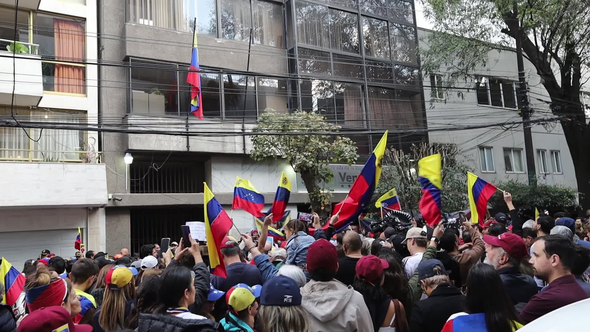 Maria Corina Machado support demonstration in Mexico City