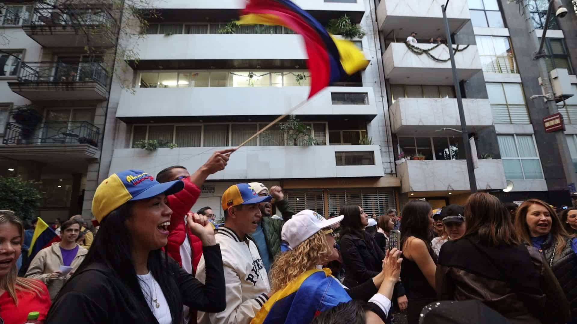 Maria Corina Machado support demonstration in Mexico City