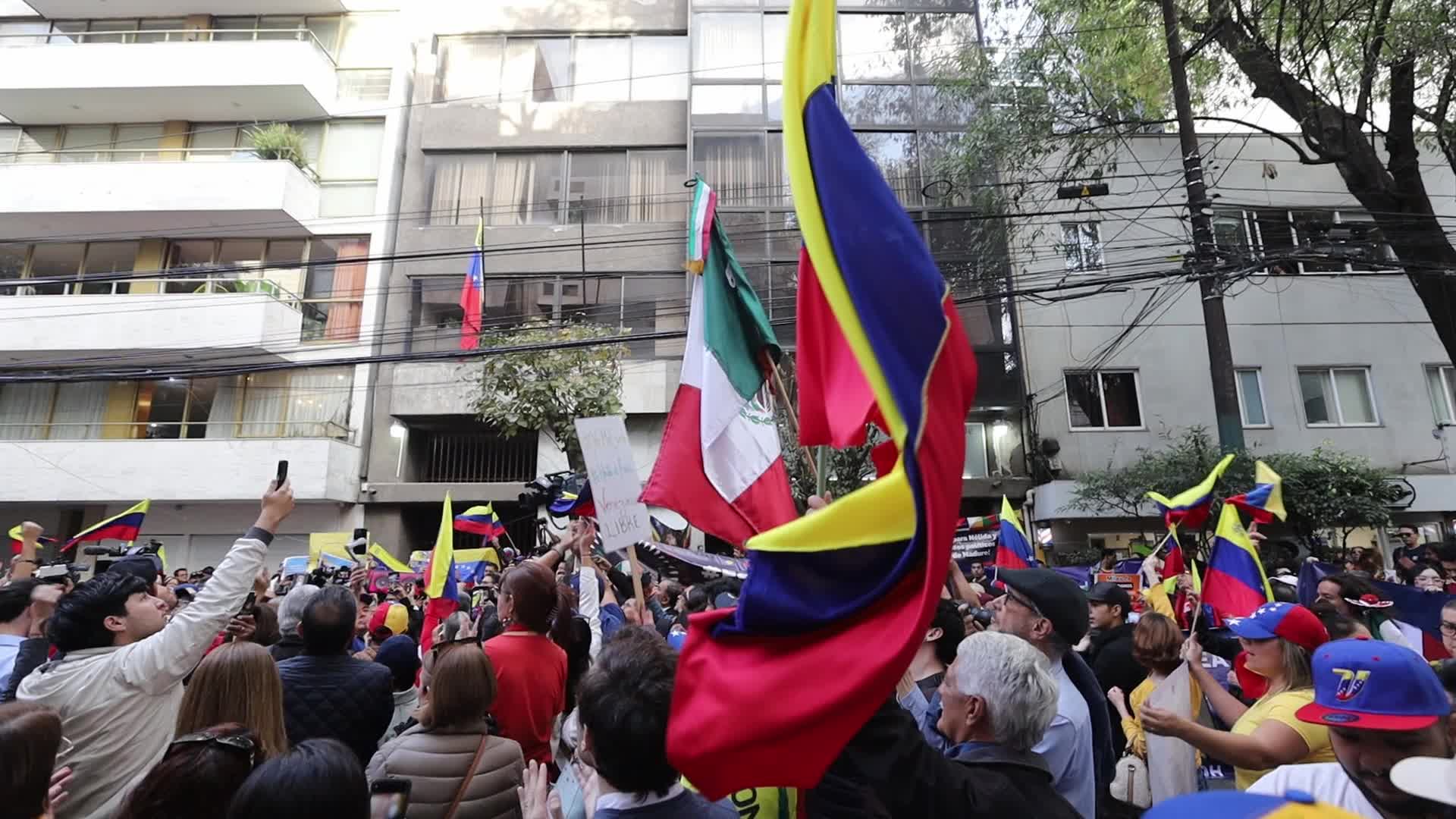 Maria Corina Machado support demonstration in Mexico City