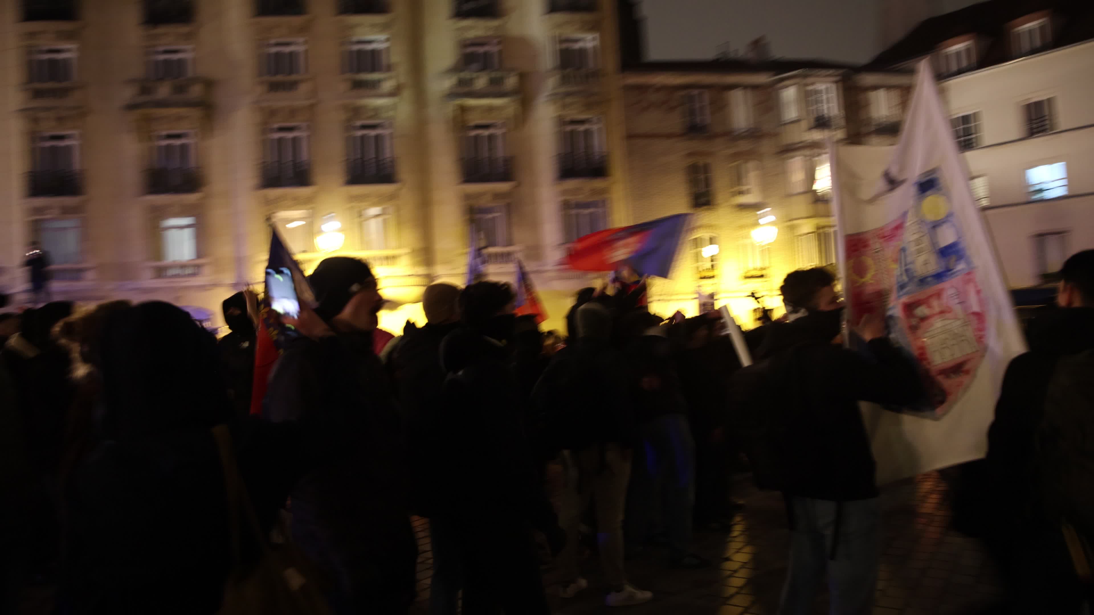 The torchlight march of Paris Fierte , an identitarian far-right association in Paris