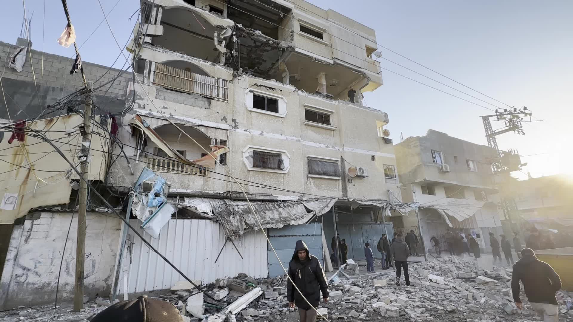 Israeli Airstrike In Deir el-Balah, Gaza, Amid Hamas-Israel Conflict