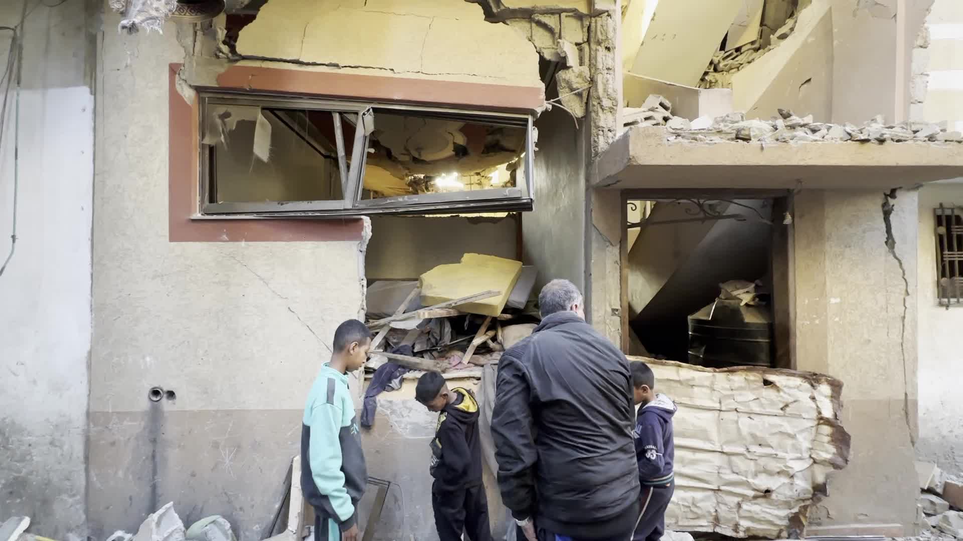 Israeli Airstrike In Deir el-Balah, Gaza, Amid Hamas-Israel Conflict