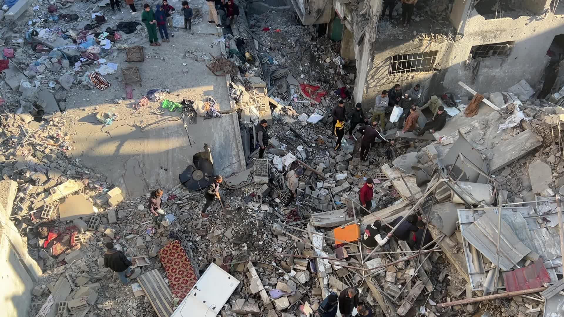 Israeli Airstrike In Deir el-Balah, Gaza, Amid Hamas-Israel Conflict