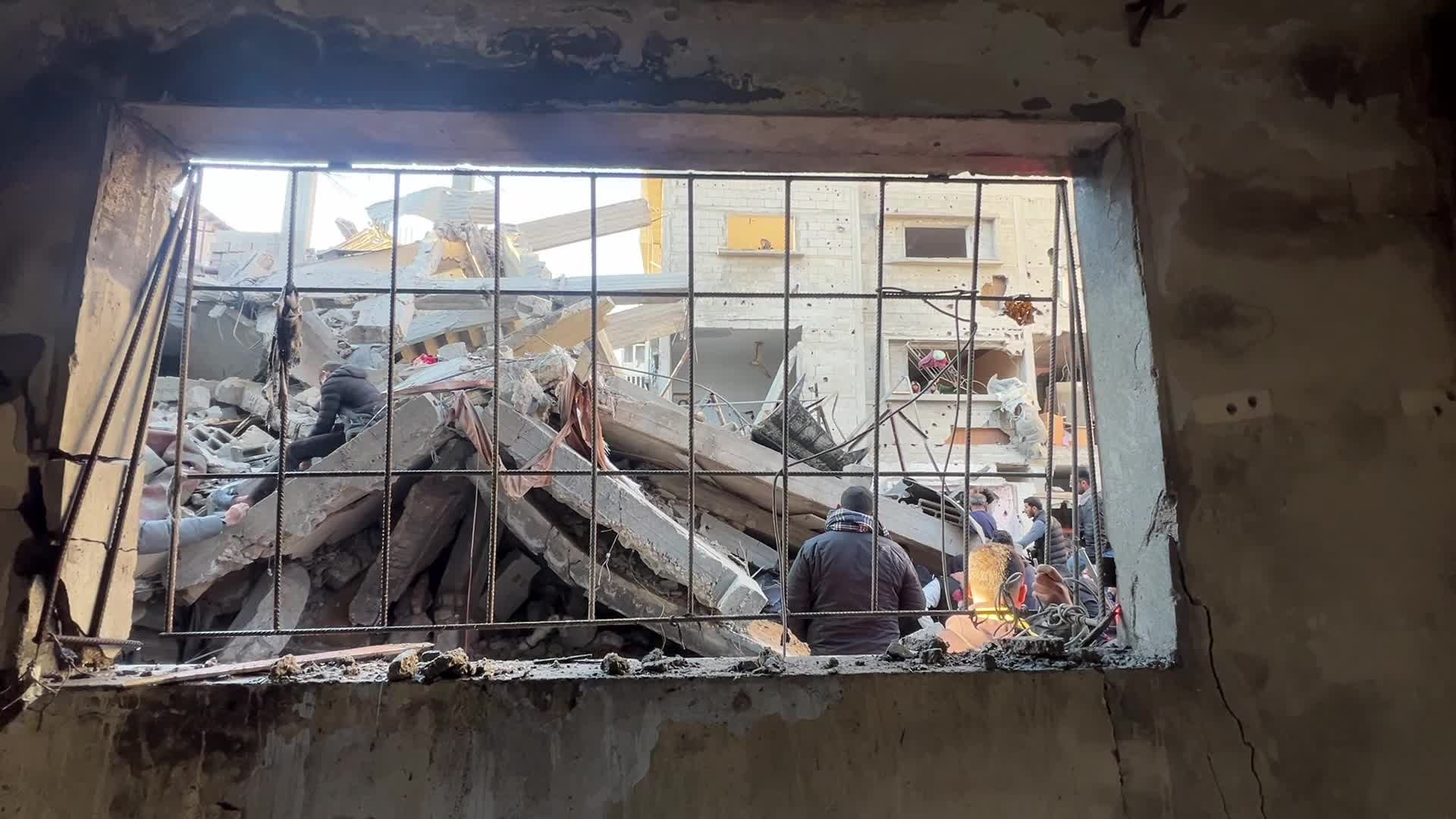 Israeli Airstrike In Deir el-Balah, Gaza, Amid Hamas-Israel Conflict