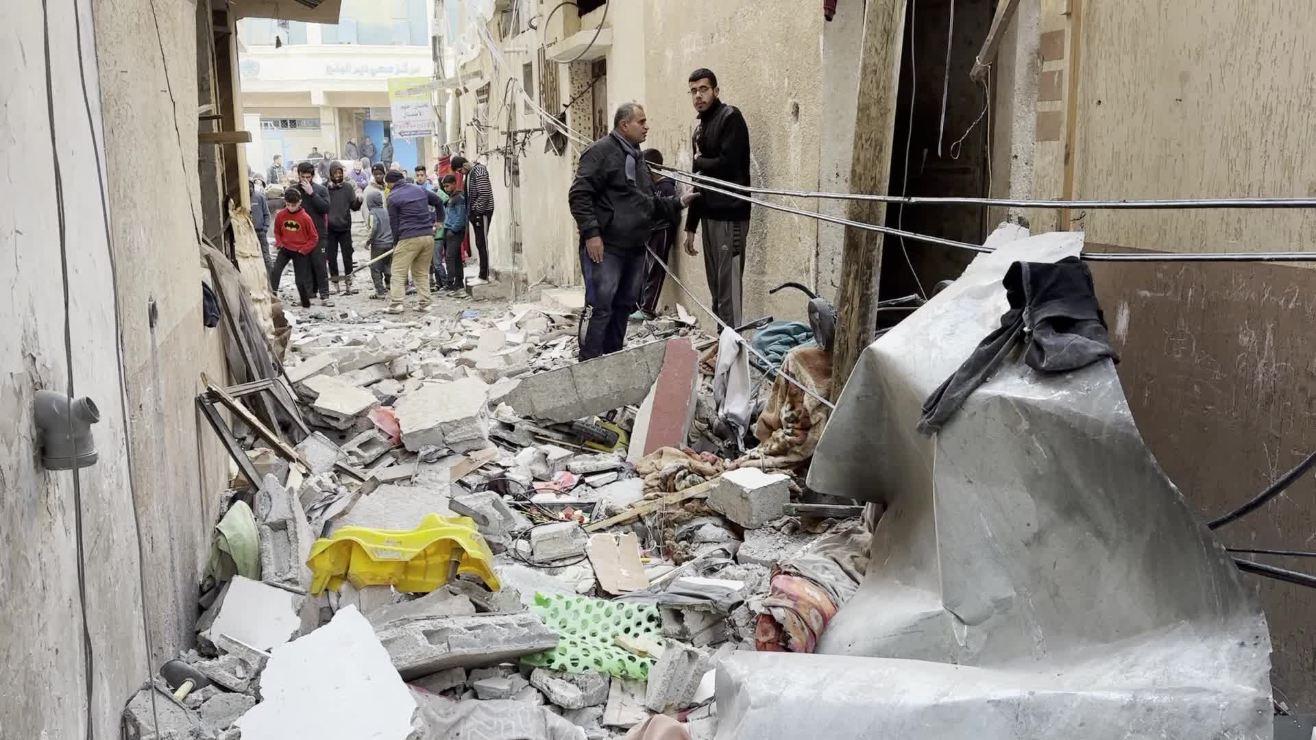 Israeli Airstrike In Deir el-Balah, Gaza, Amid Hamas-Israel Conflict