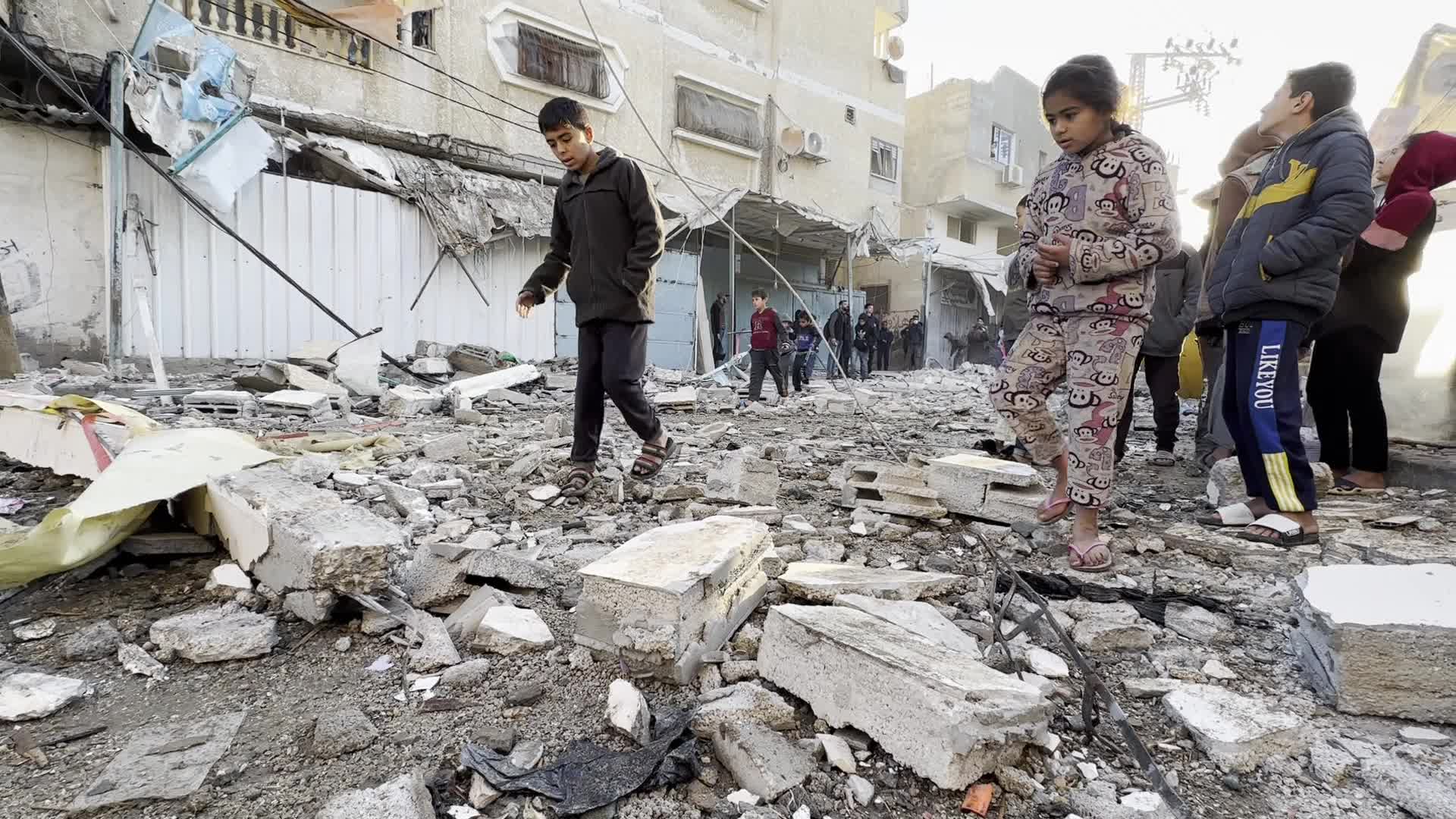 Israeli Airstrike In Deir el-Balah, Gaza, Amid Hamas-Israel Conflict