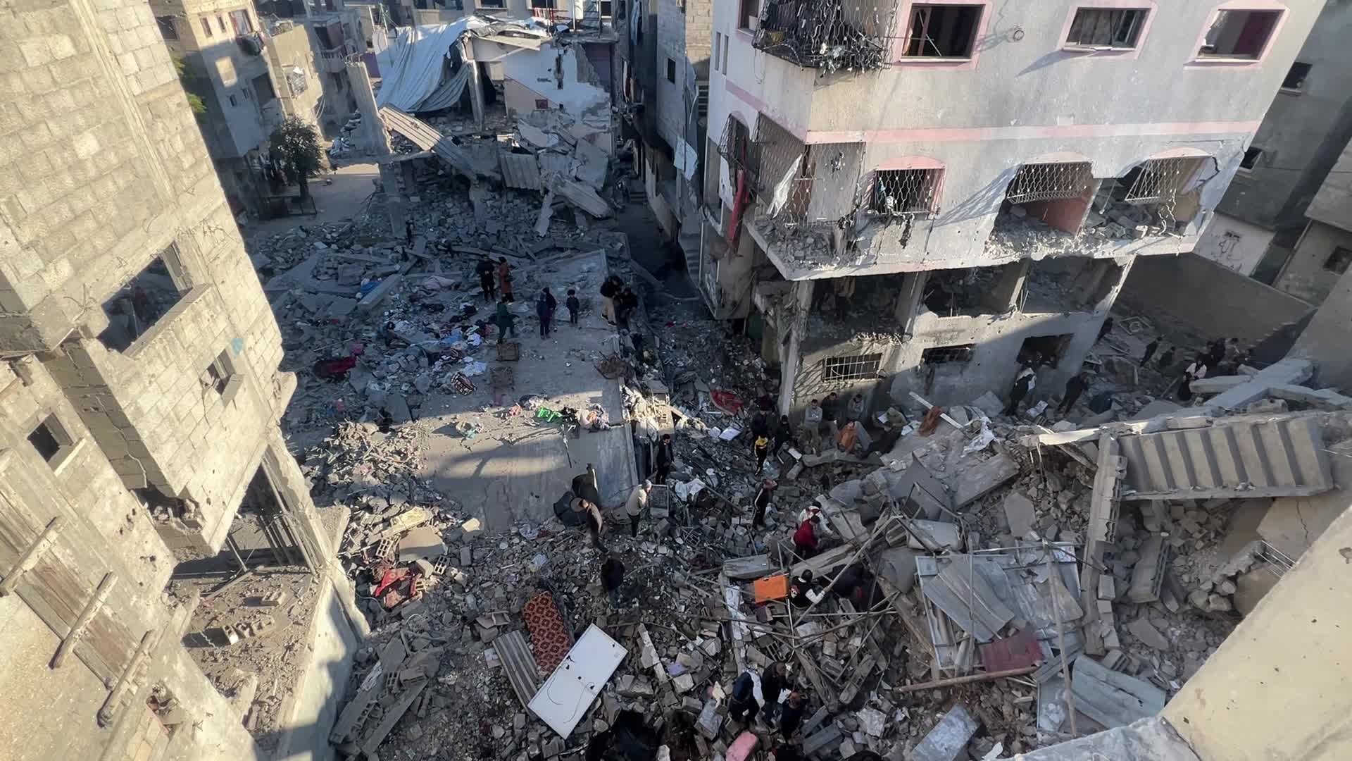Israeli Airstrike In Deir el-Balah, Gaza, Amid Hamas-Israel Conflict