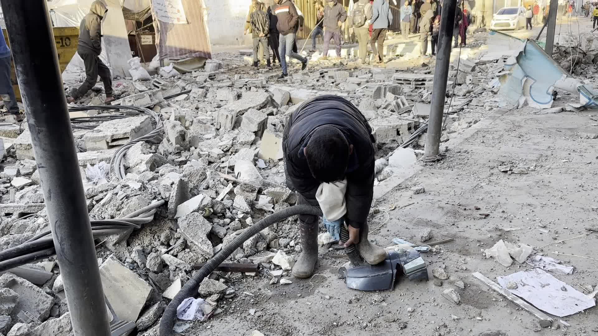 Israeli Airstrike In Deir el-Balah, Gaza, Amid Hamas-Israel Conflict