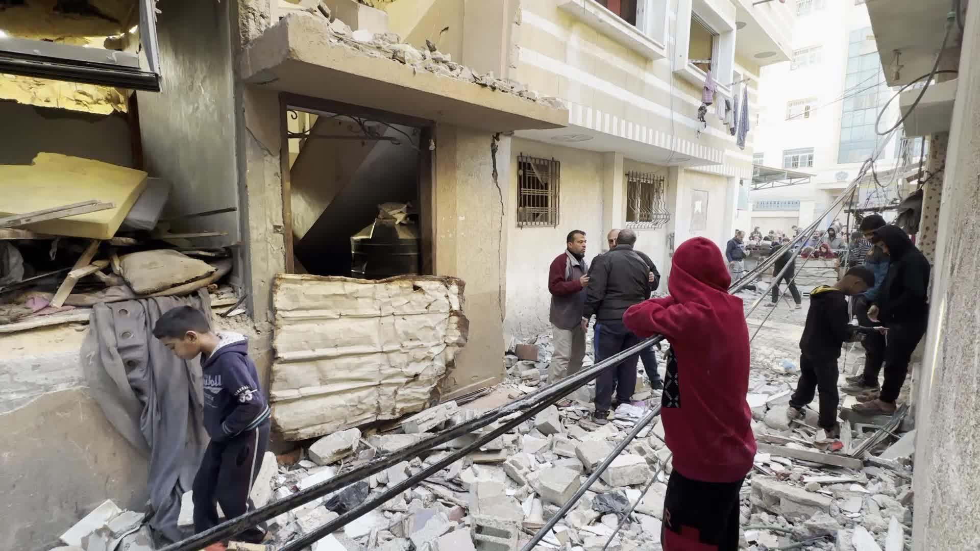 Israeli Airstrike In Deir el-Balah, Gaza, Amid Hamas-Israel Conflict