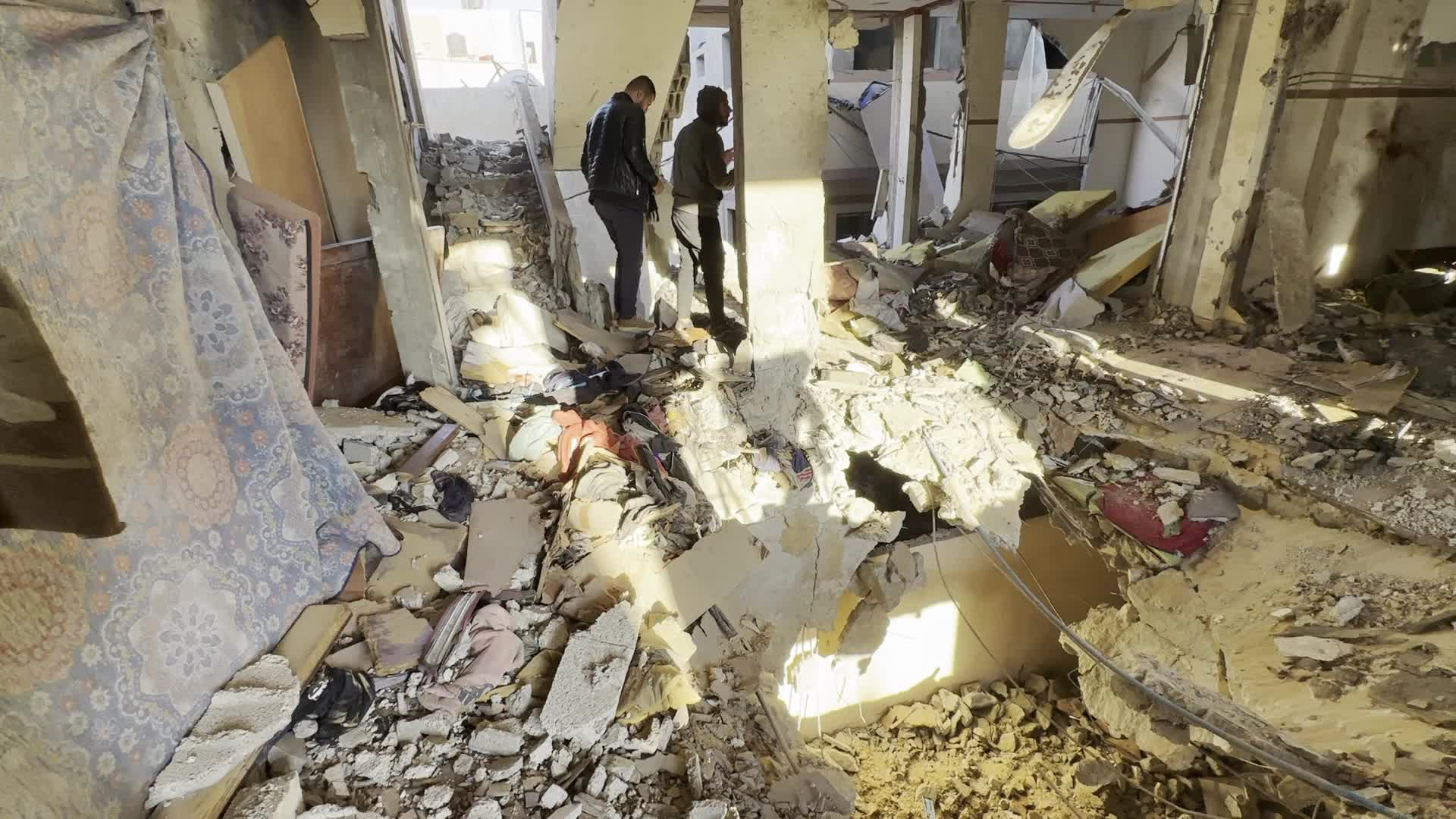 Israeli Airstrike In Deir el-Balah, Gaza, Amid Hamas-Israel Conflict
