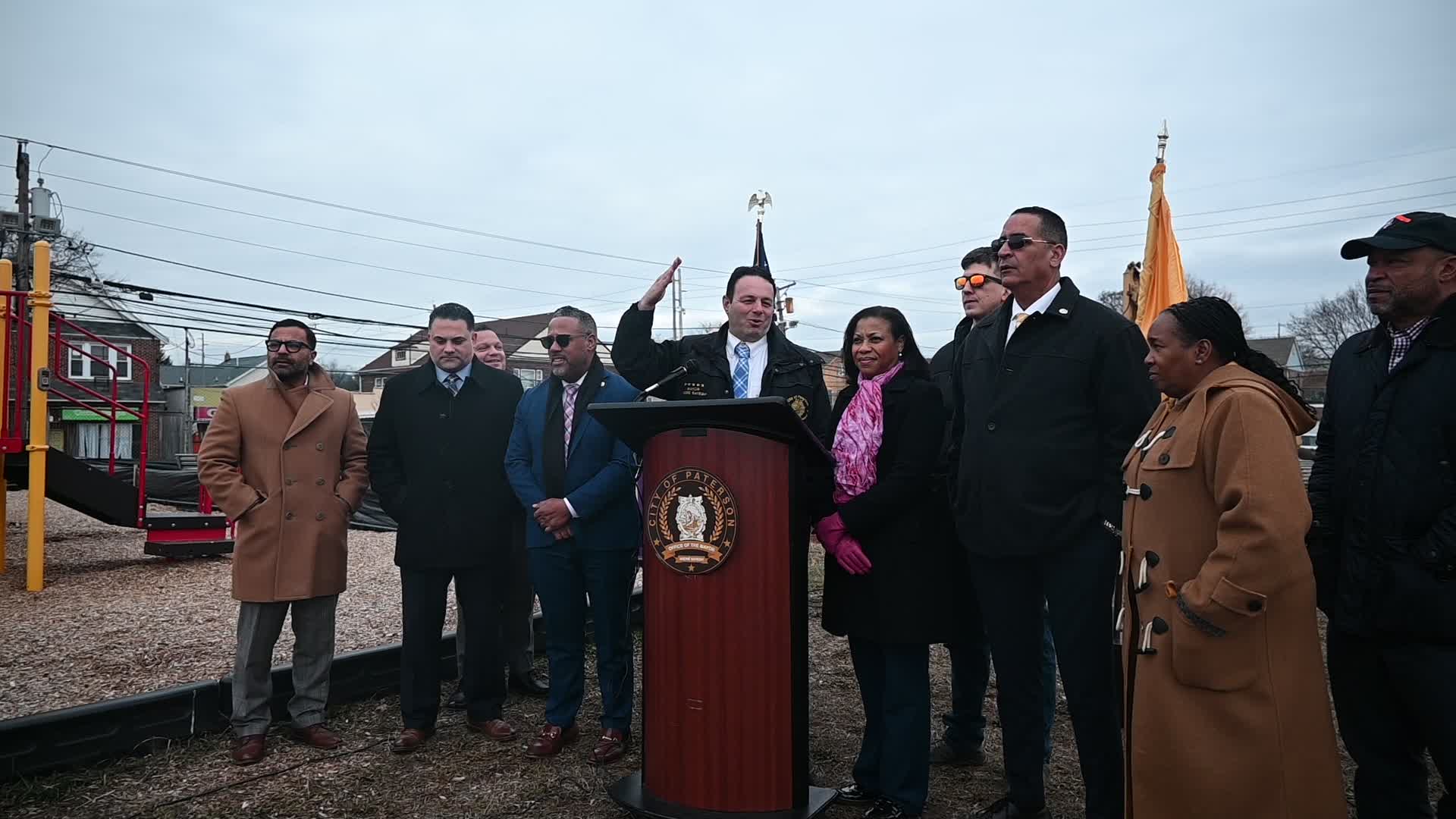 Mayor Andre Sayegh Breaks Ground On Renovation Of Paterson New Jersey School 25 Tennis Courts