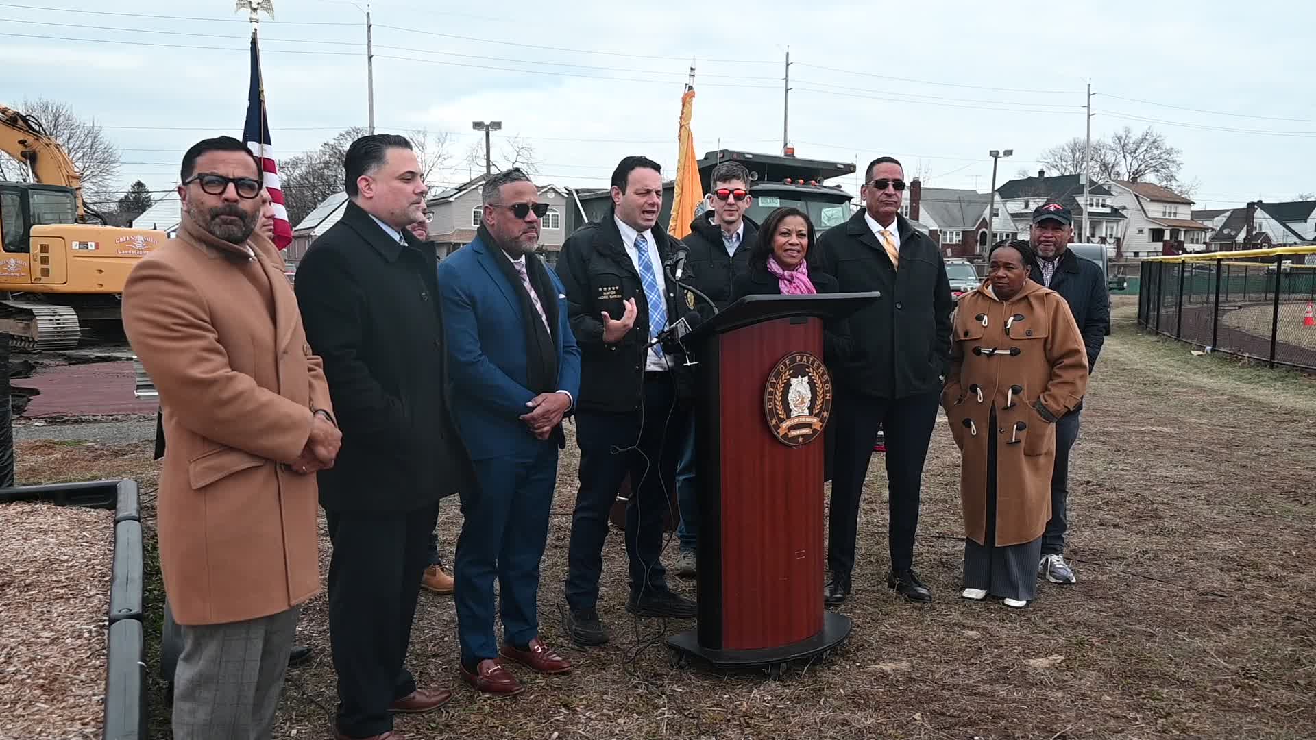 Mayor Andre Sayegh Breaks Ground On Renovation Of Paterson New Jersey School 25 Tennis Courts