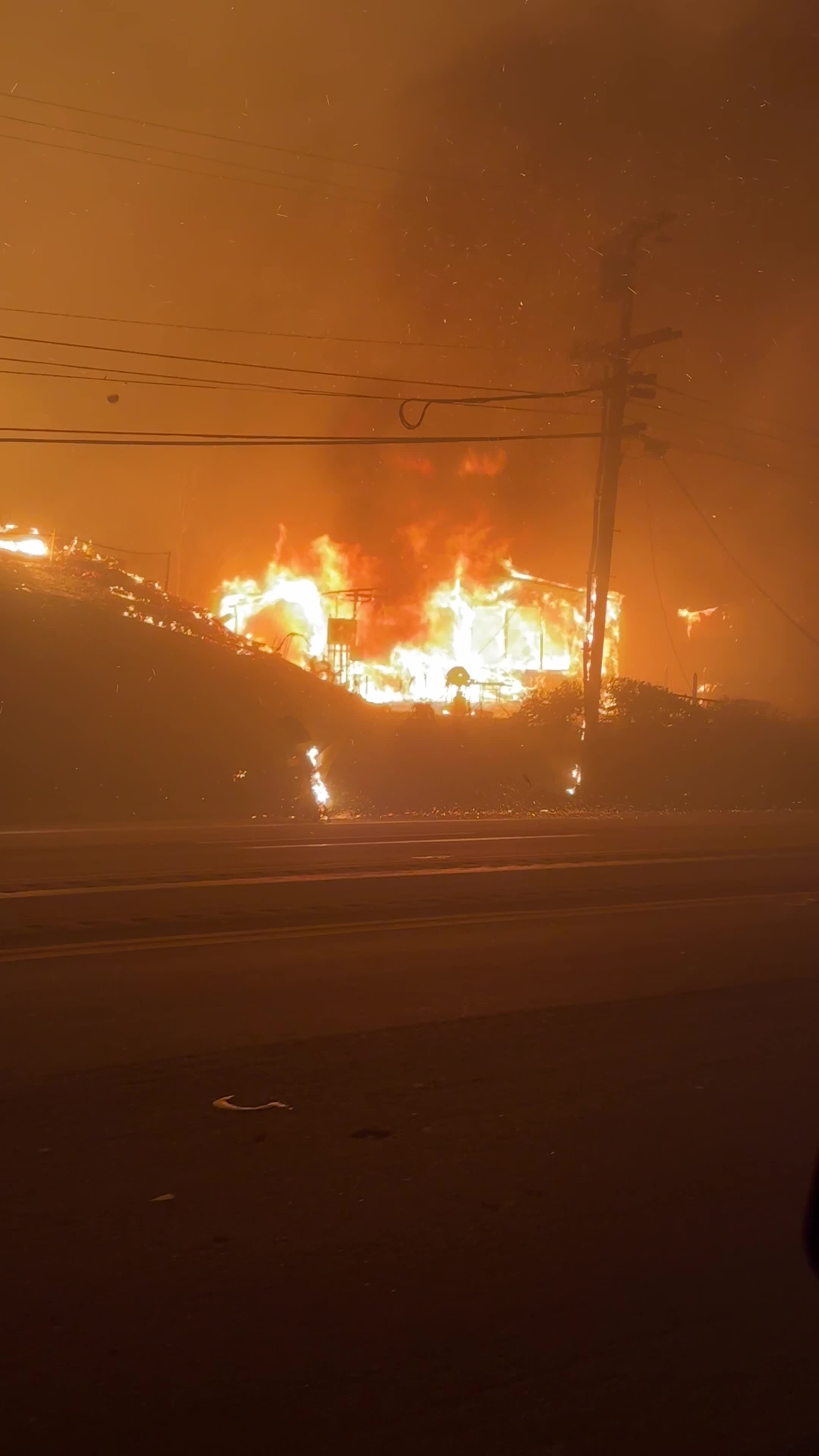 Powerful Winds Fuel Multiple Fires Across Los Angeles Area