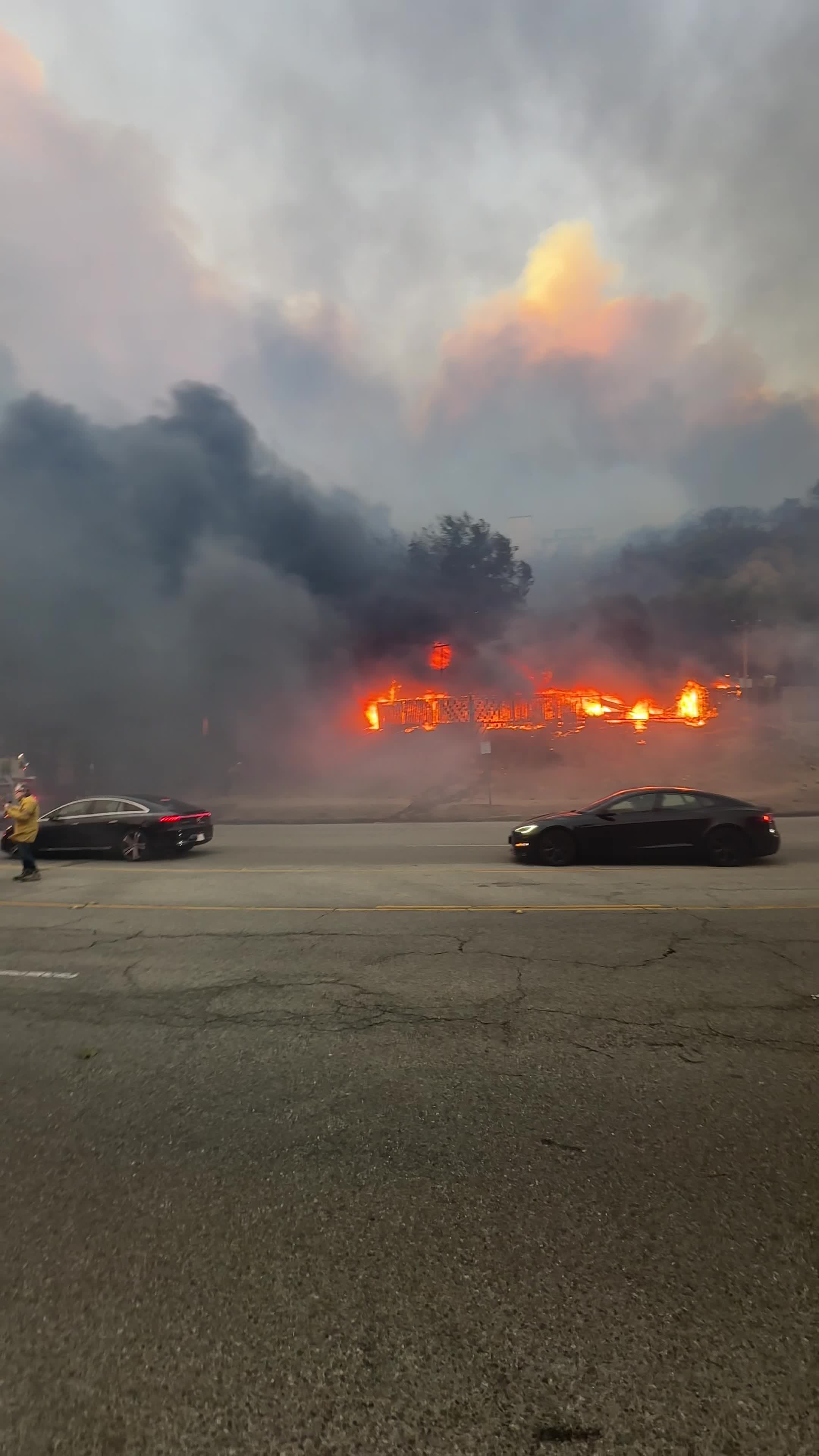 Powerful Winds Fuel Multiple Fires Across Los Angeles Area