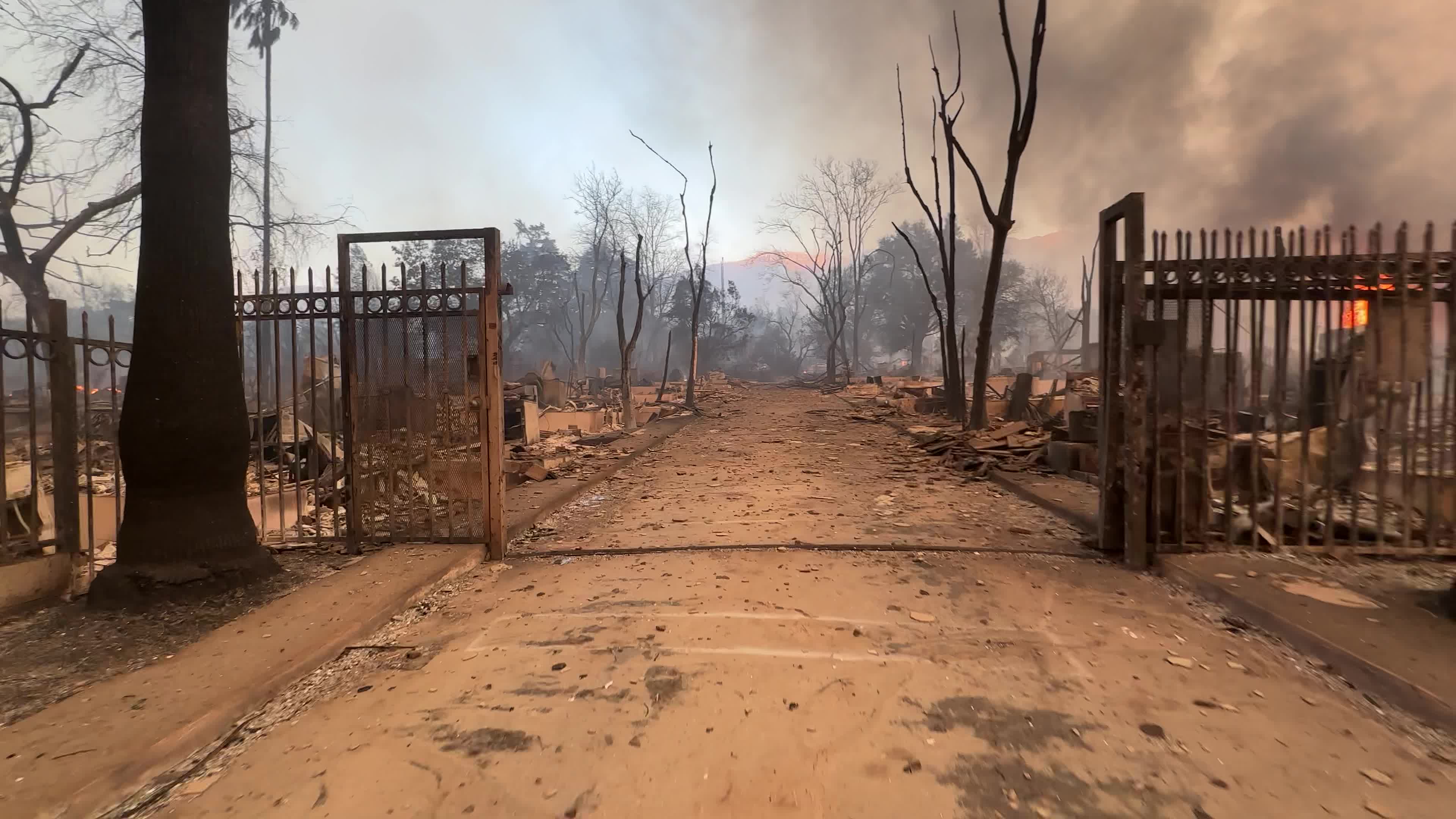 Powerful Winds Fuel Multiple Fires Across Los Angeles Area