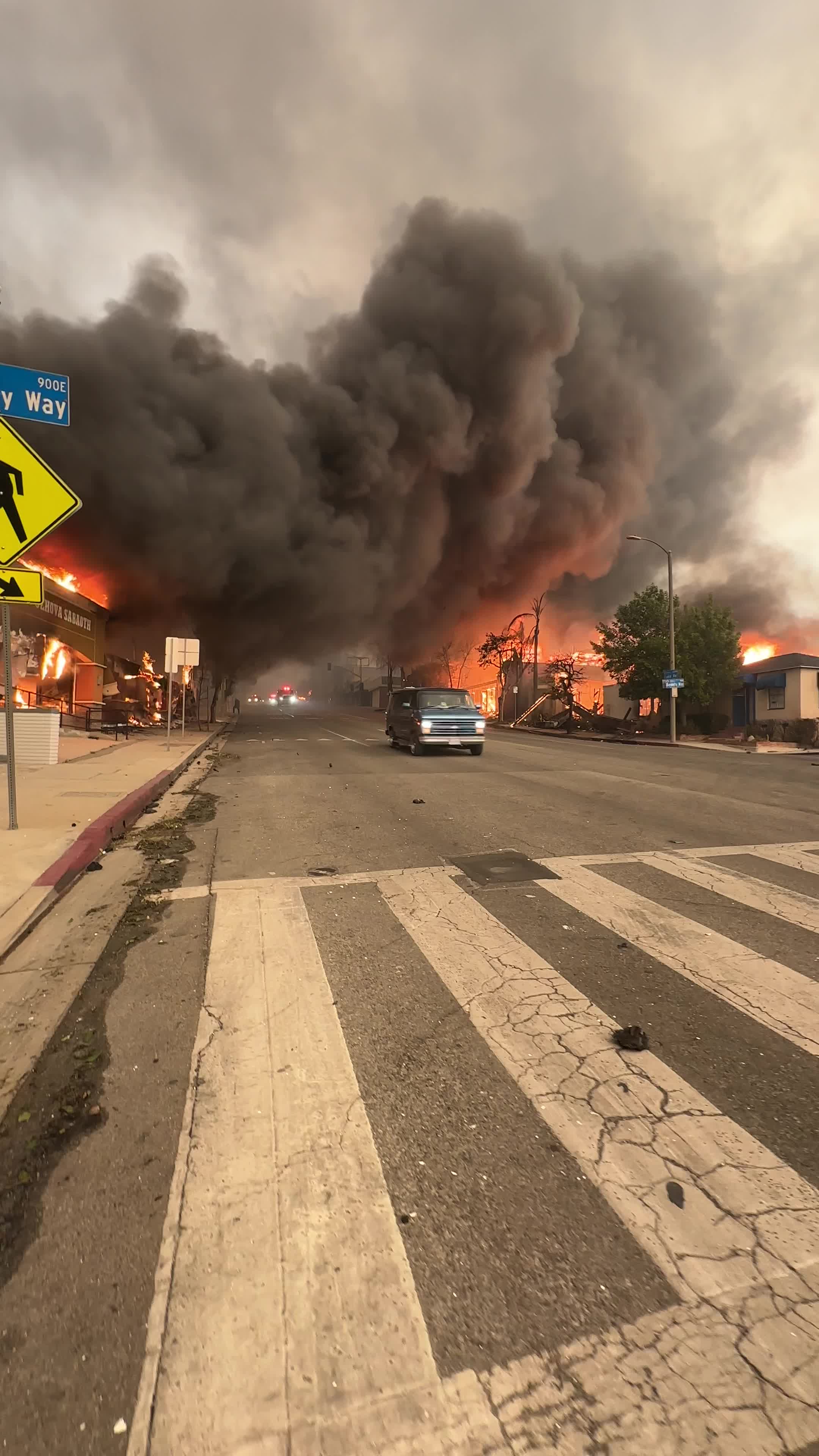 Powerful Winds Fuel Multiple Fires Across Los Angeles Area