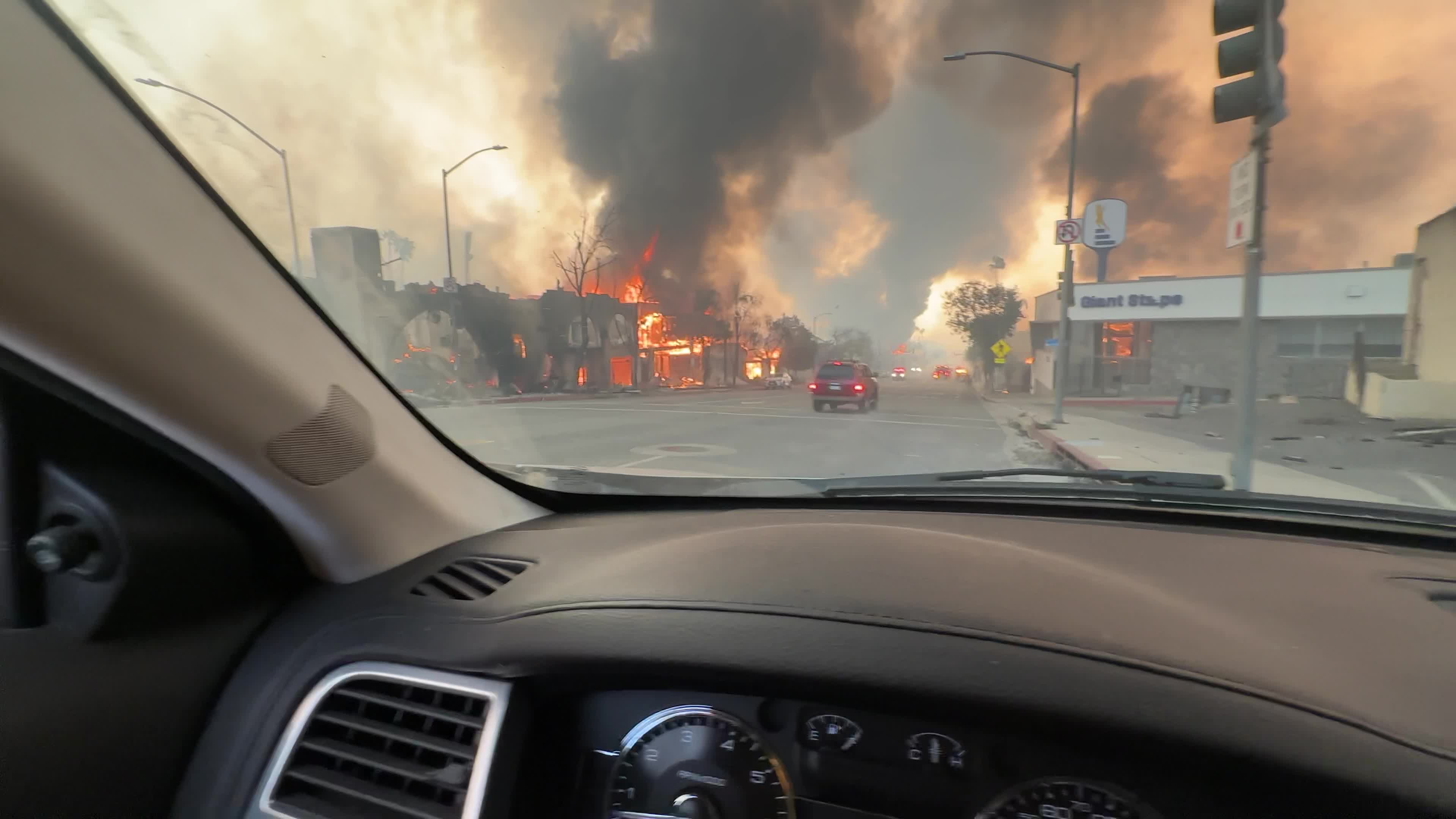 Powerful Winds Fuel Multiple Fires Across Los Angeles Area
