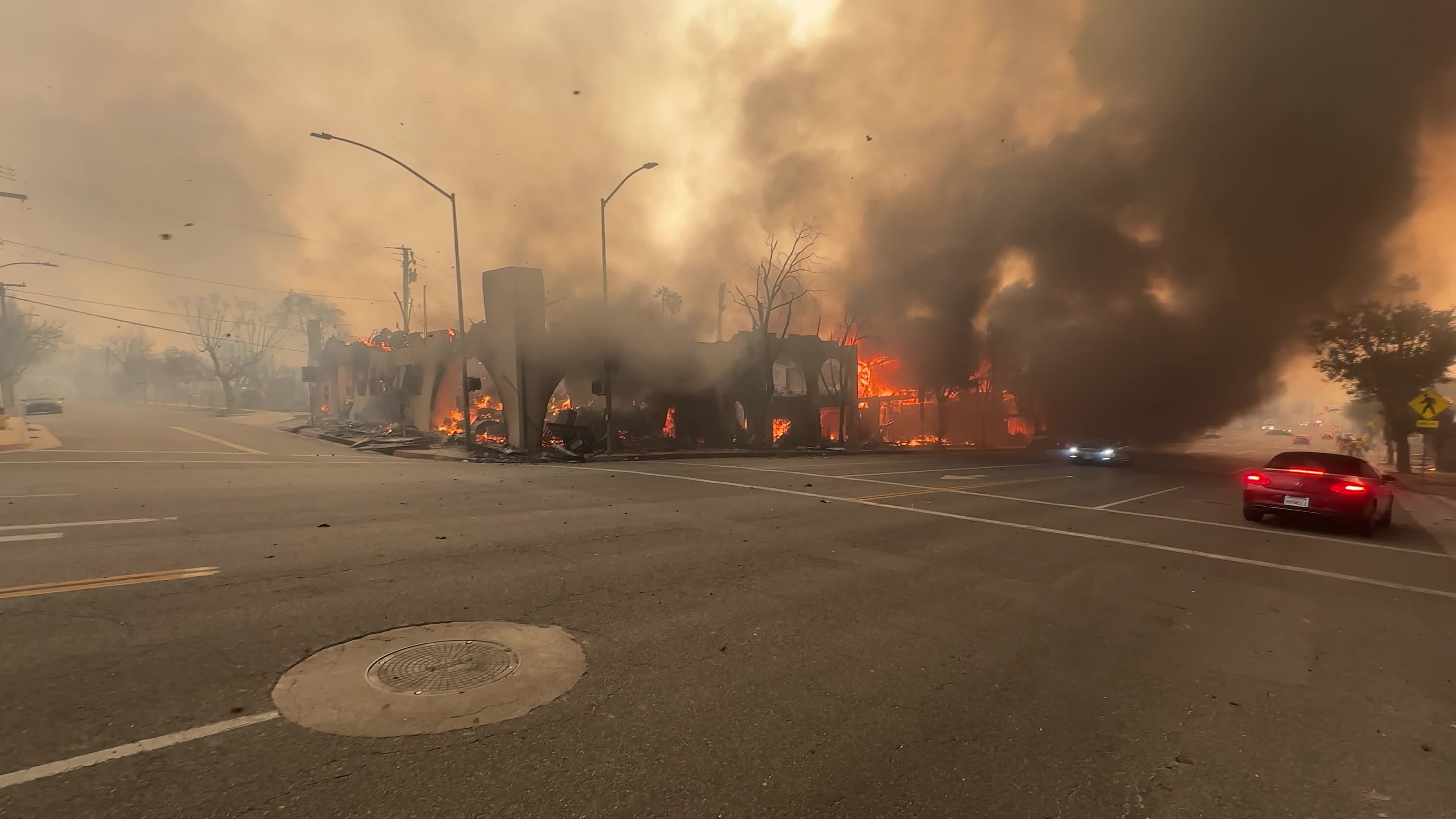 Powerful Winds Fuel Multiple Fires Across Los Angeles Area