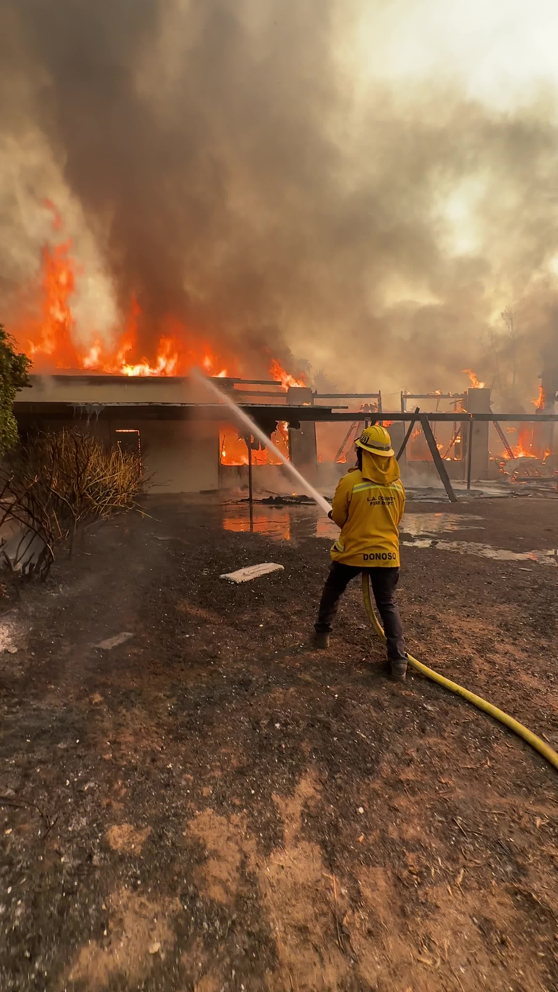 Powerful Winds Fuel Multiple Fires Across Los Angeles Area