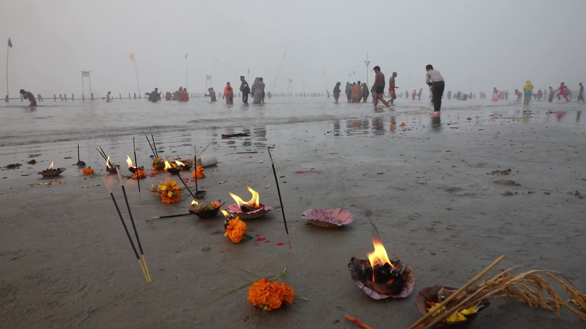 ''Makar Sankranti'' festival At Sagar Islad, India