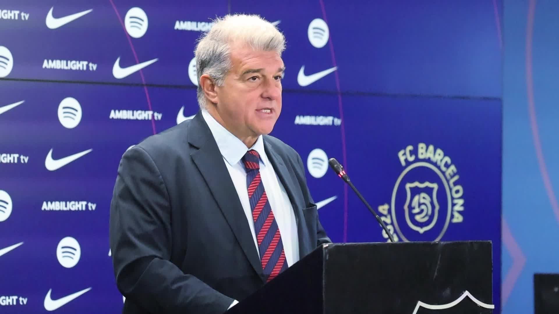 Joan Laporta press conference