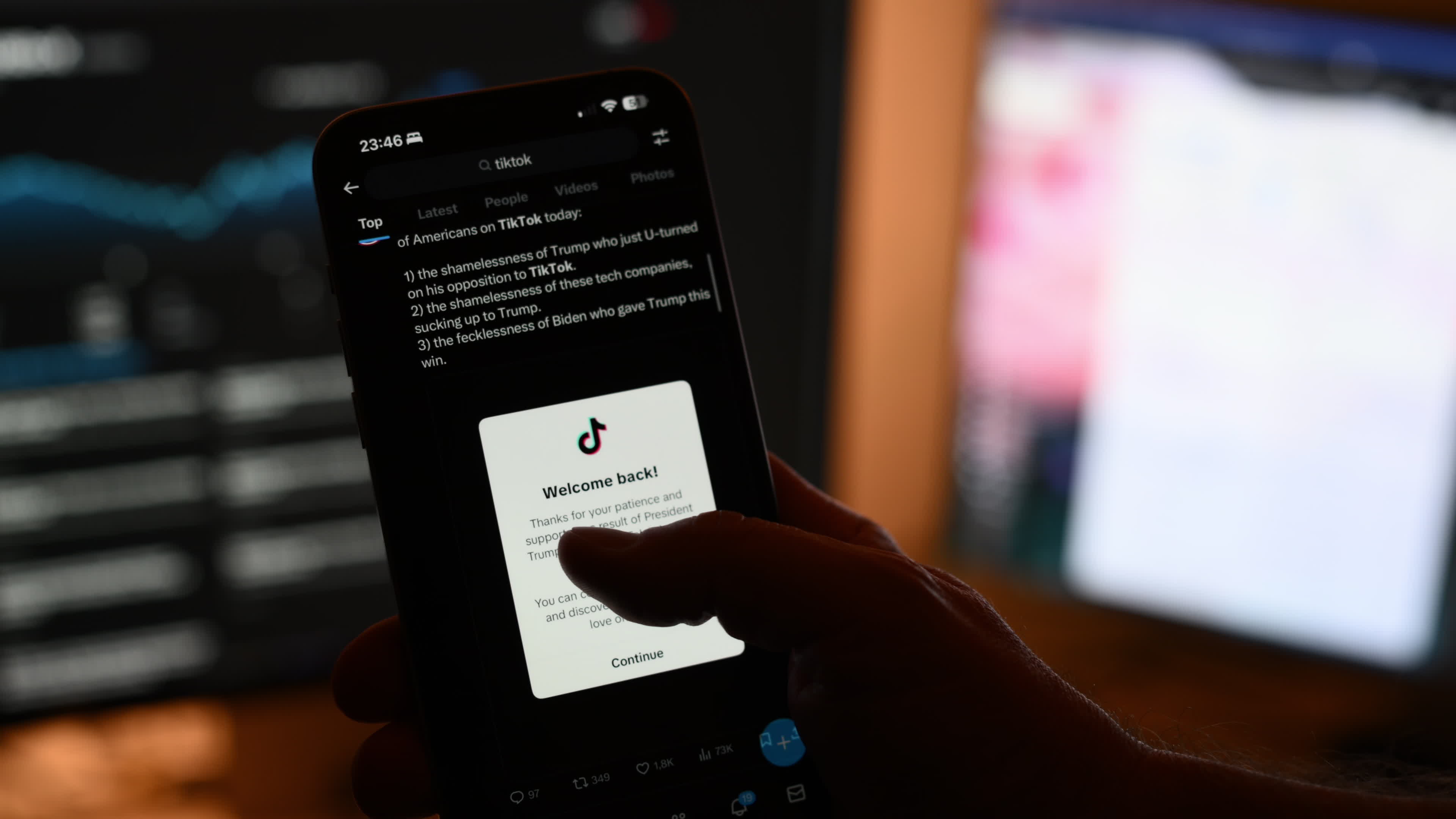 TikTok begins restoring service after Trump vows Day 1 executive order