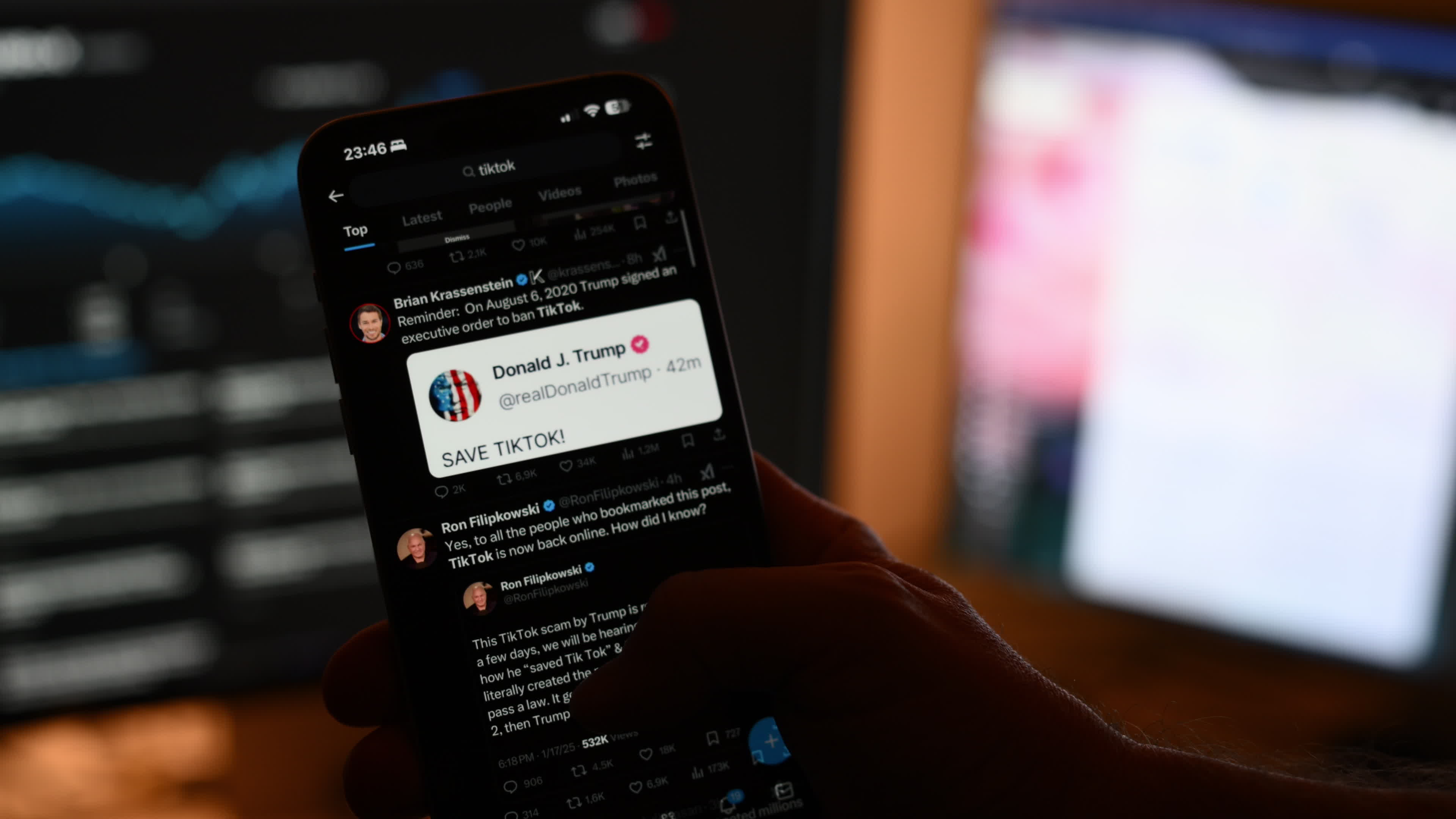 TikTok begins restoring service after Trump vows Day 1 executive order