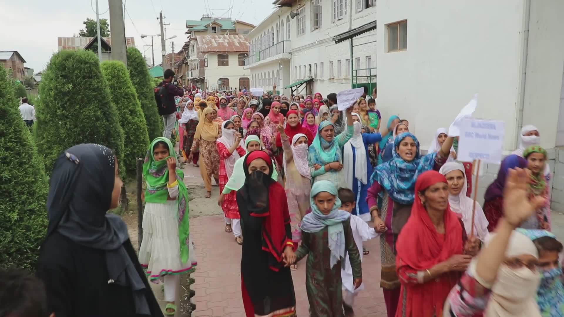 Protests erupt in Kashmir over Indian move to end autonomy