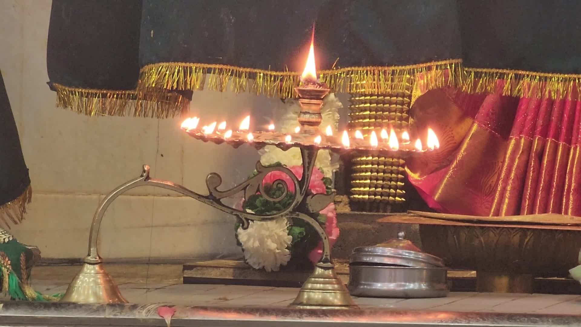 Morning prayers at a Tamil Hindu Temple in Canada