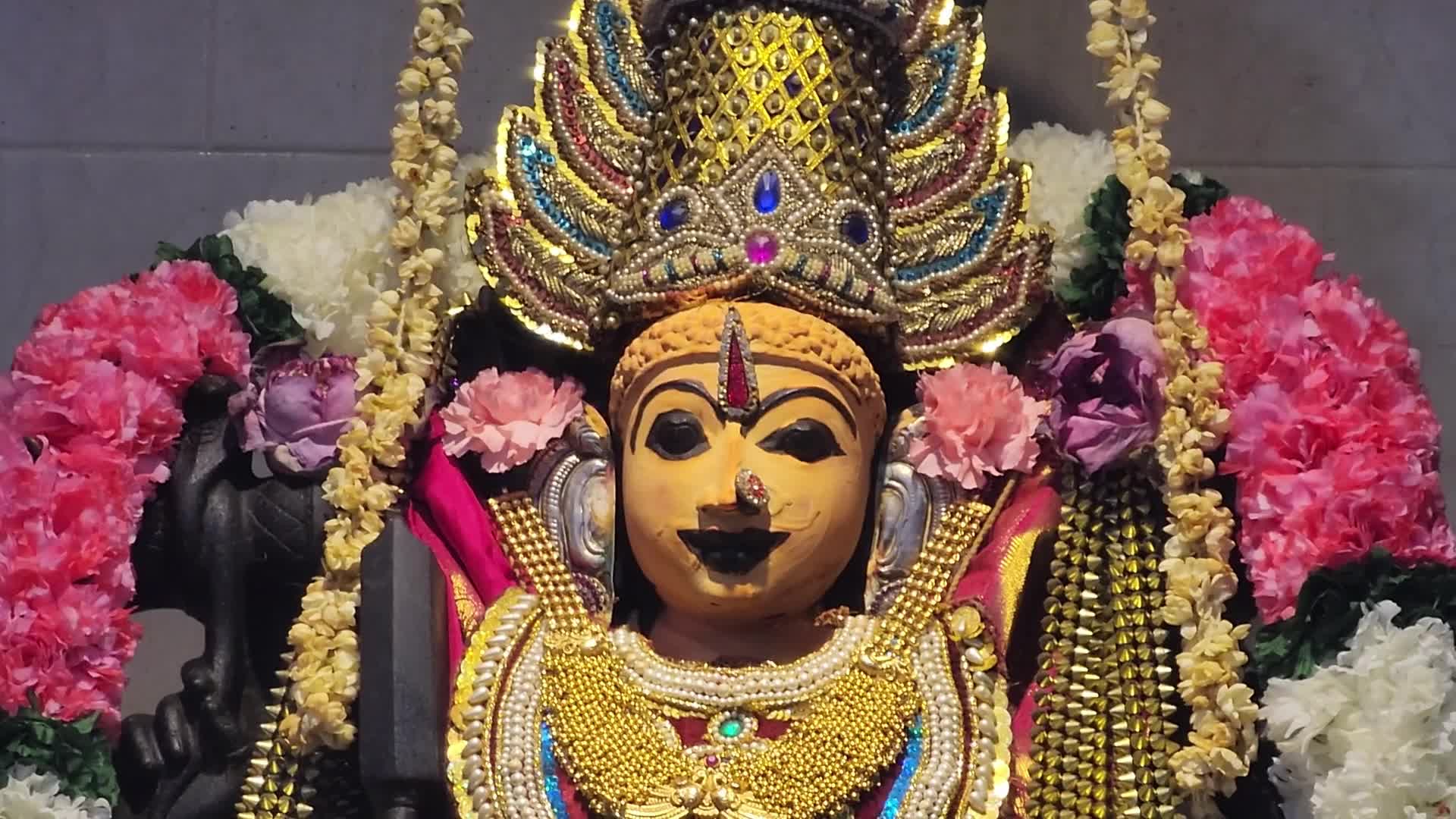 Morning prayers at a Tamil Hindu Temple in Canada