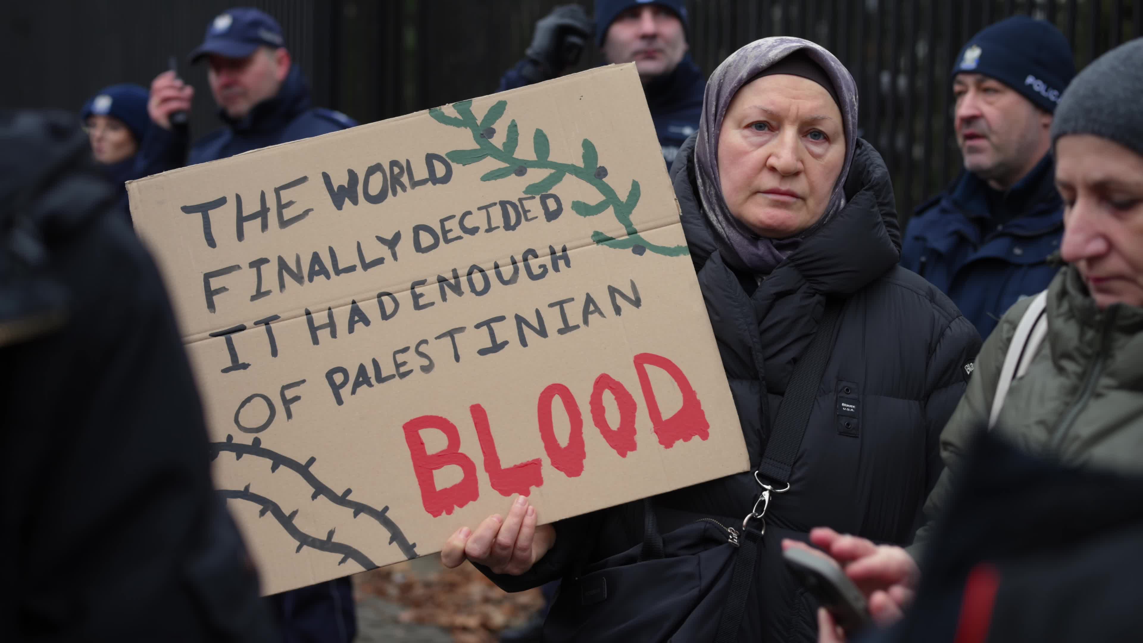 Palestine Support Rally in Warsaw 