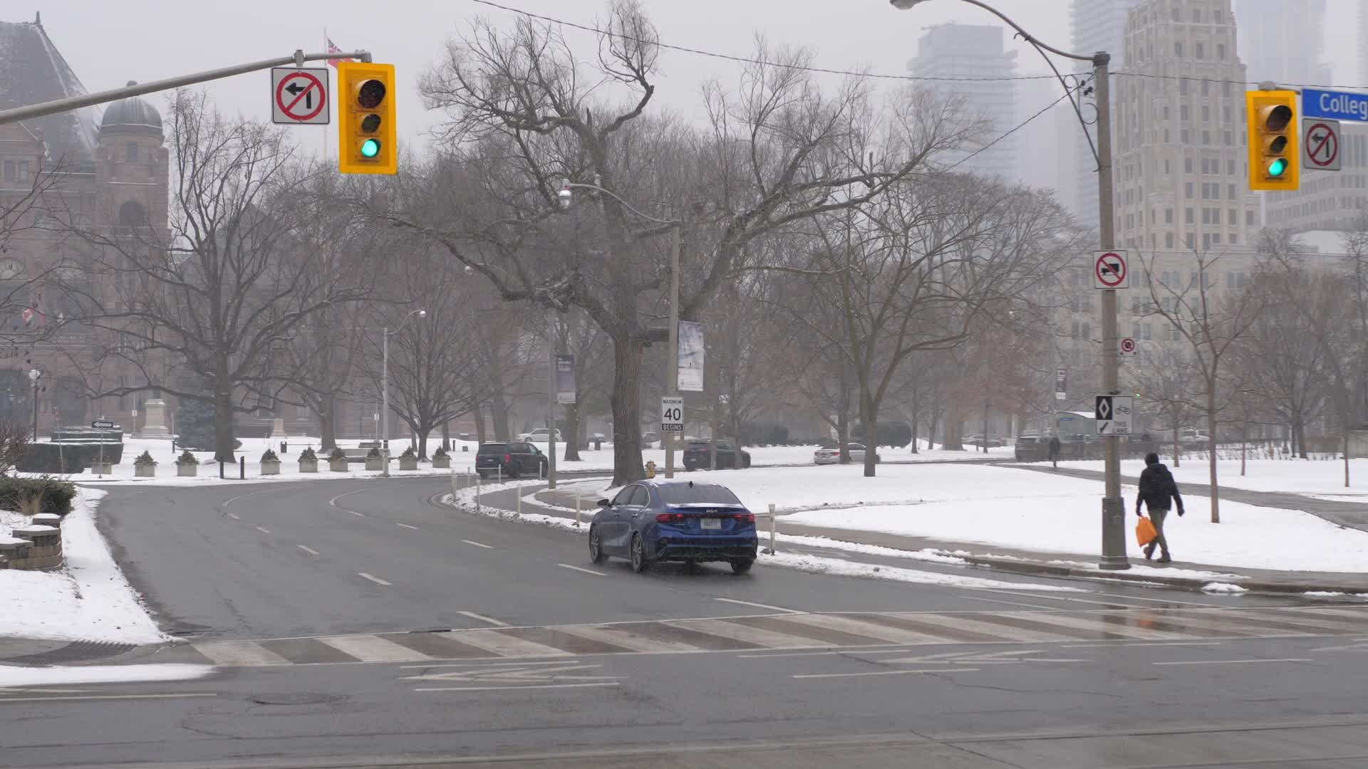 Snowy Day In Toronto, Canada