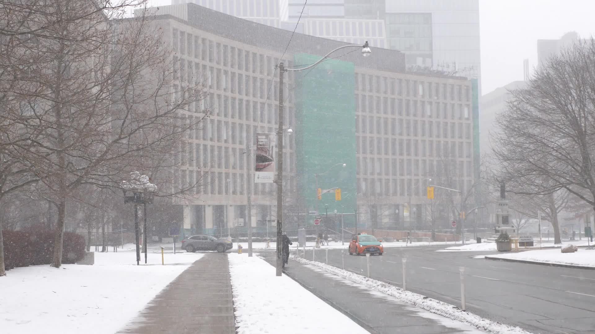 Snowy Day In Toronto, Canada