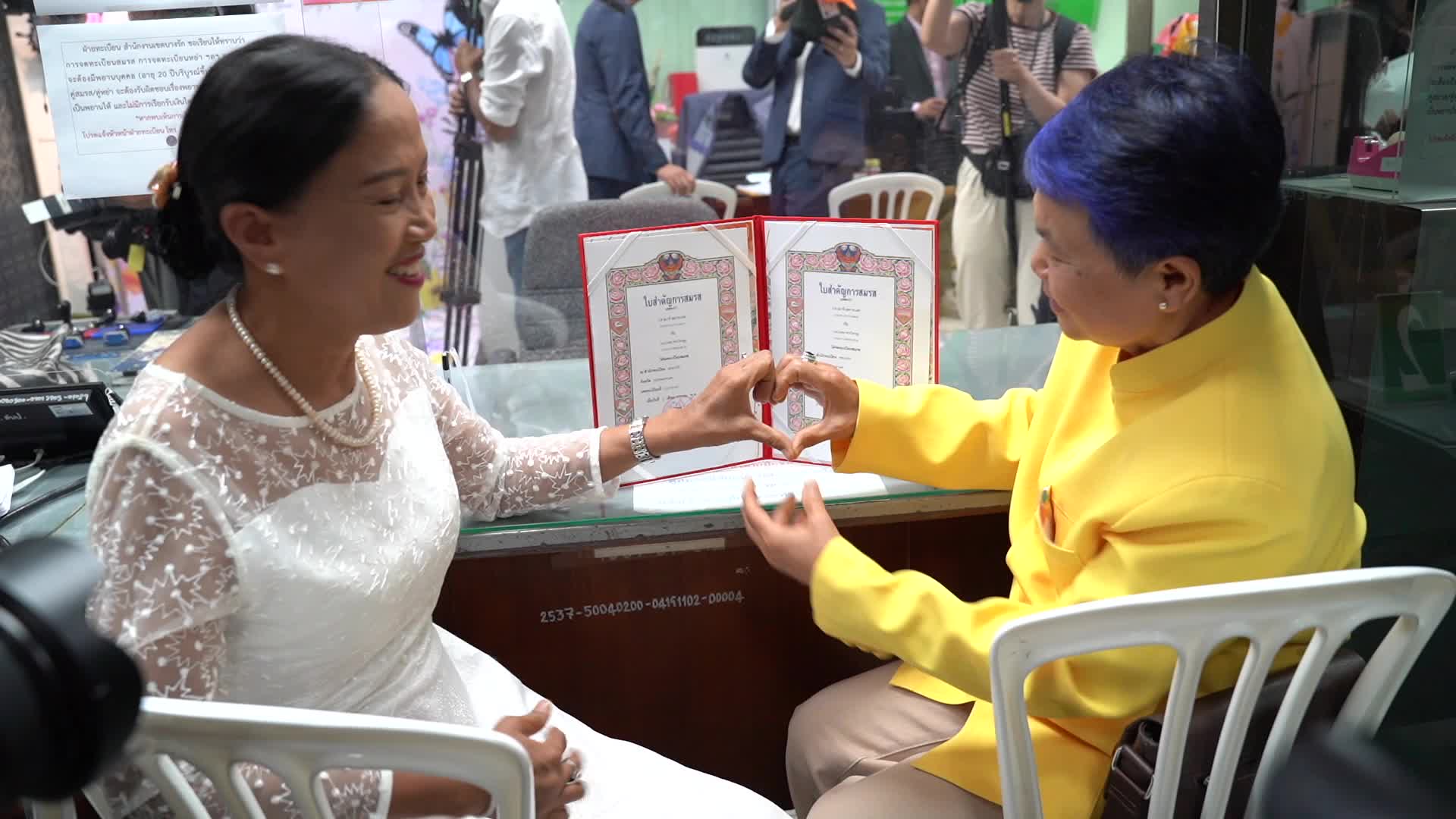 Same Sex Couples Legally Register Their Marriage in Thailand.