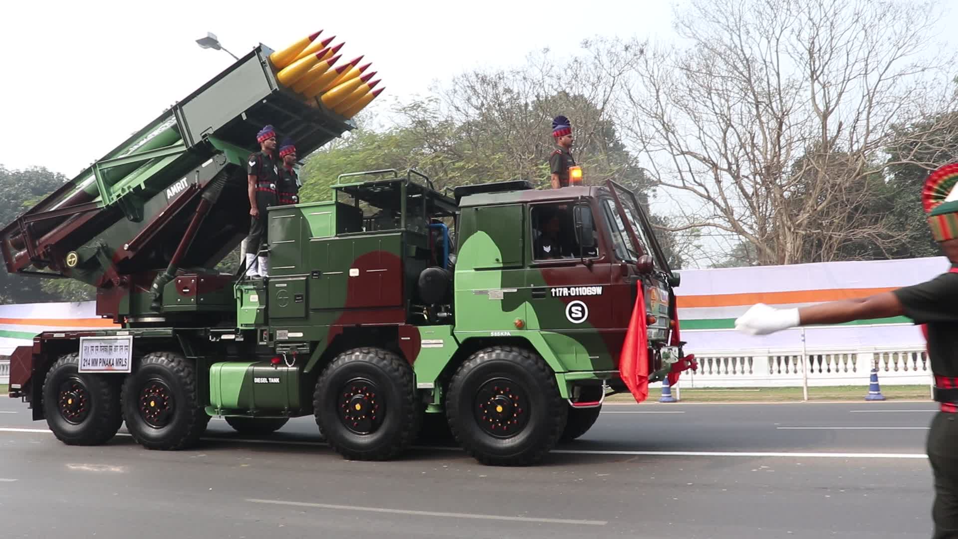 Final dress rehearsal ahead of Republic day parade in India.