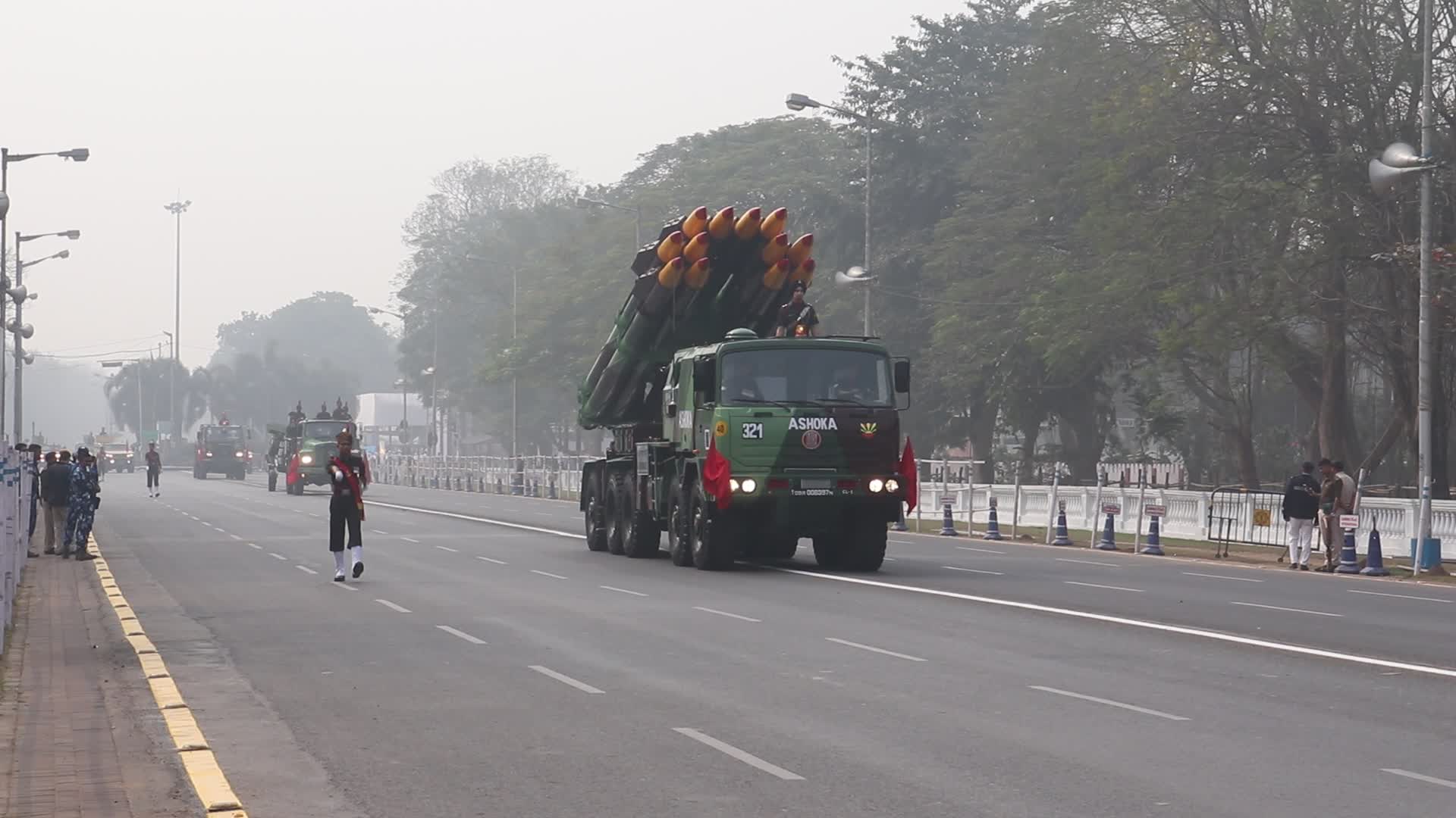Final dress rehearsal ahead of Republic day parade in India.