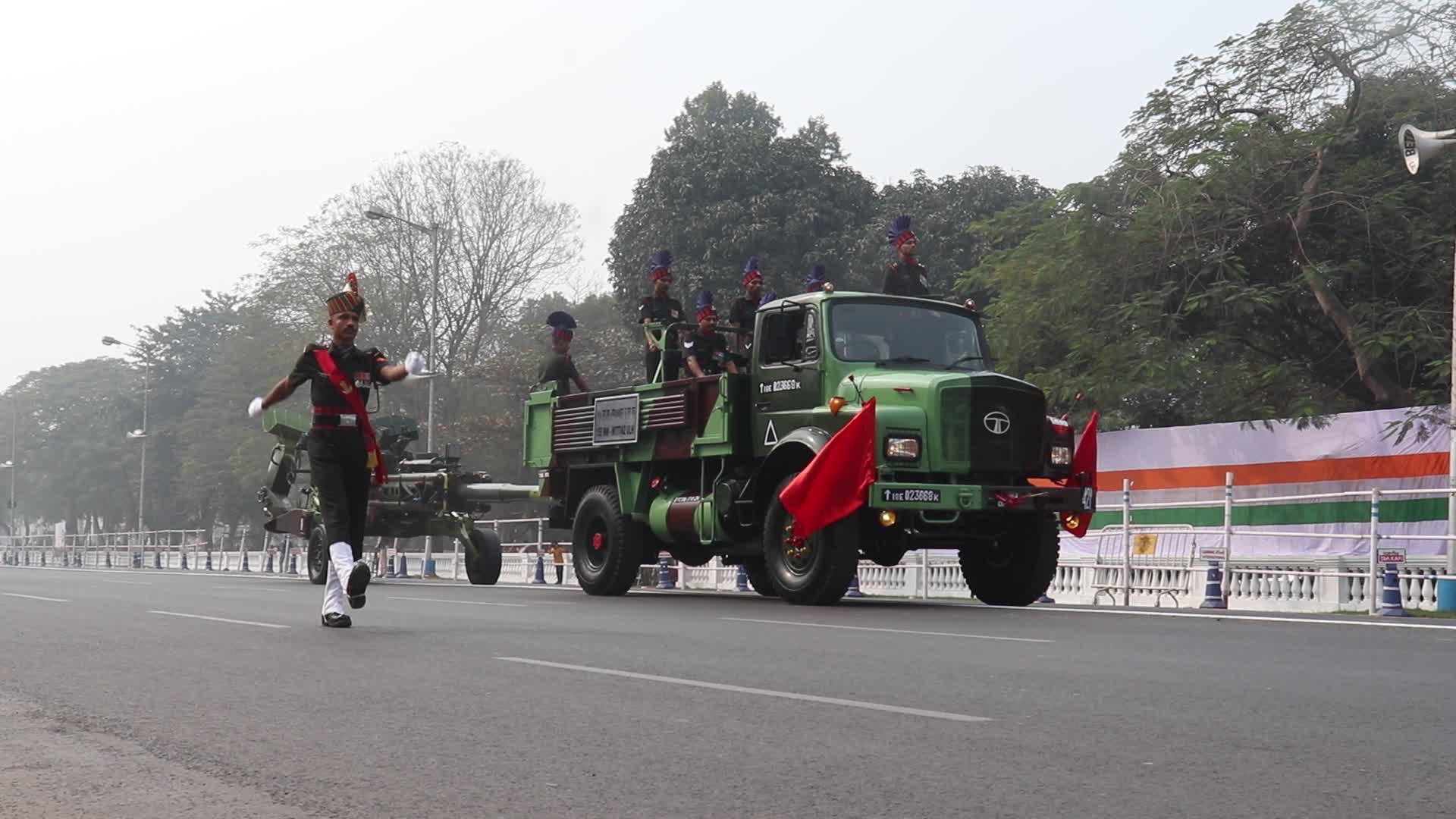 Final dress rehearsal ahead of Republic day parade in India.