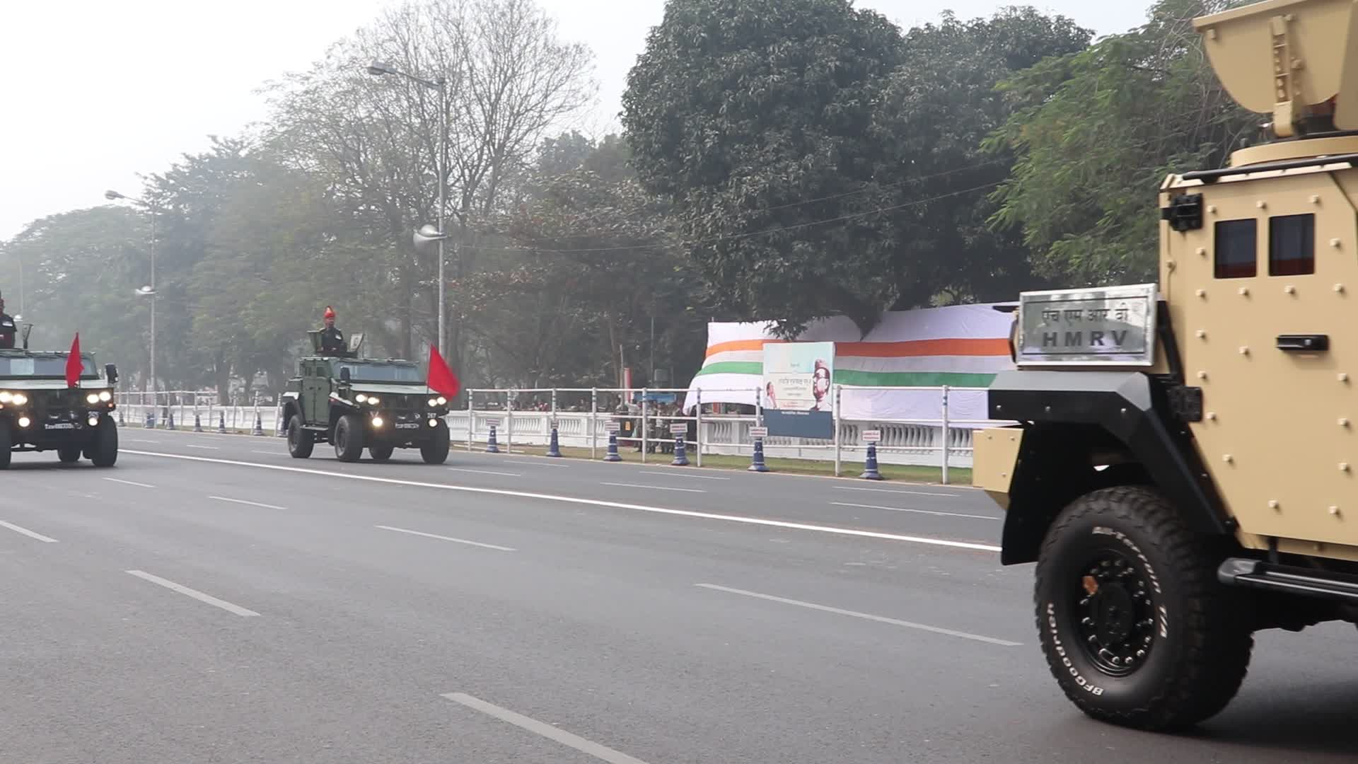Final dress rehearsal ahead of Republic day parade in India.